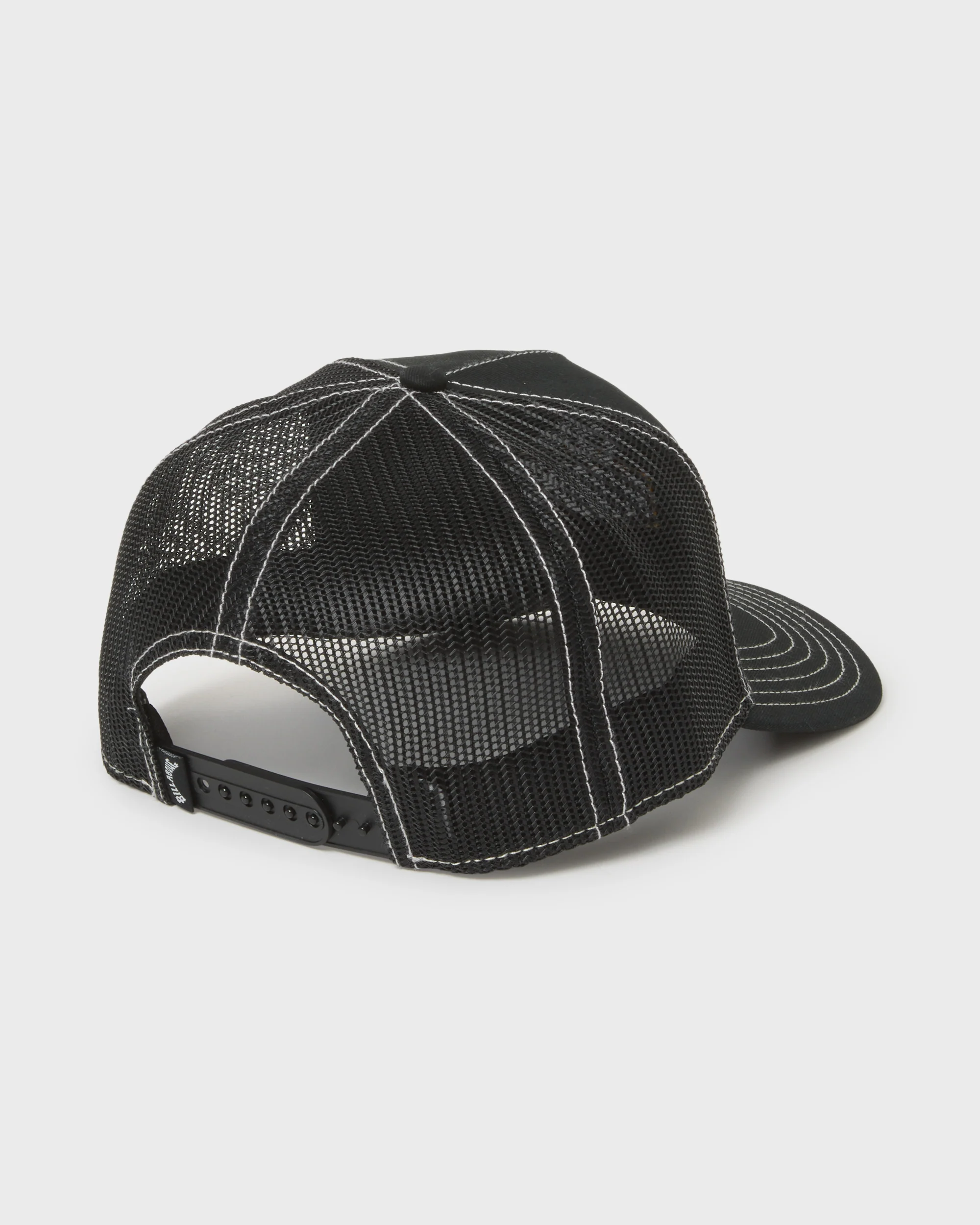 Peaked Trucker Hat - Black - Image 2