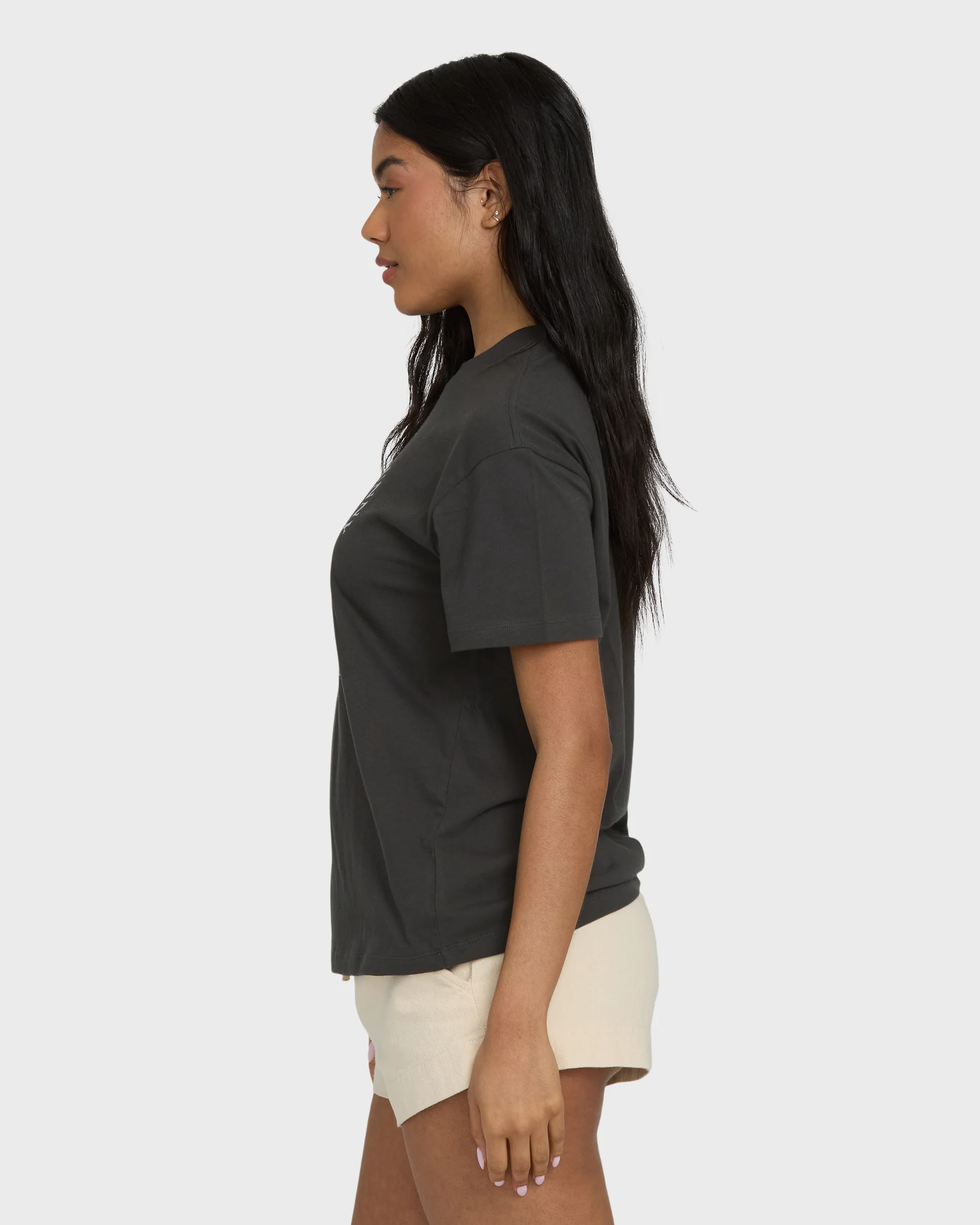 Rays Of Joy Short Sleeve Knit T-Shirt - Off Black - Image 3