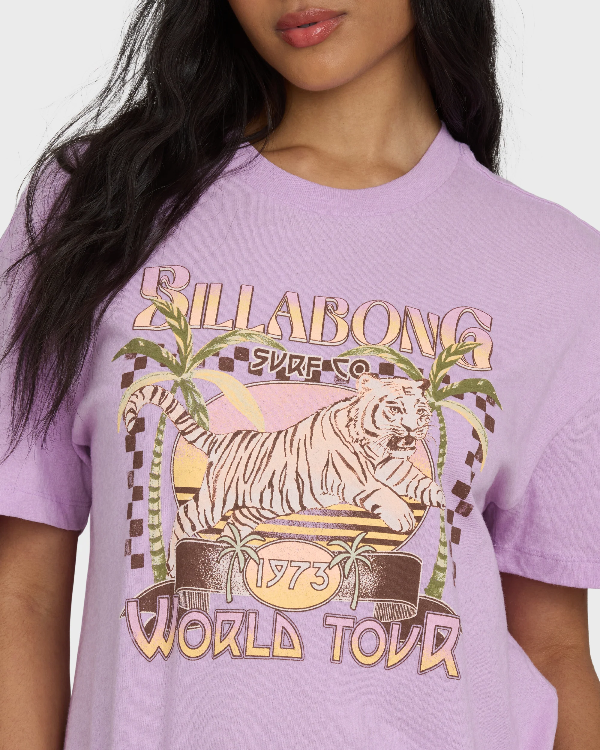 Reach High Short Sleeve Knit Graphic T-Shirt - Vintage Violet - Image 5