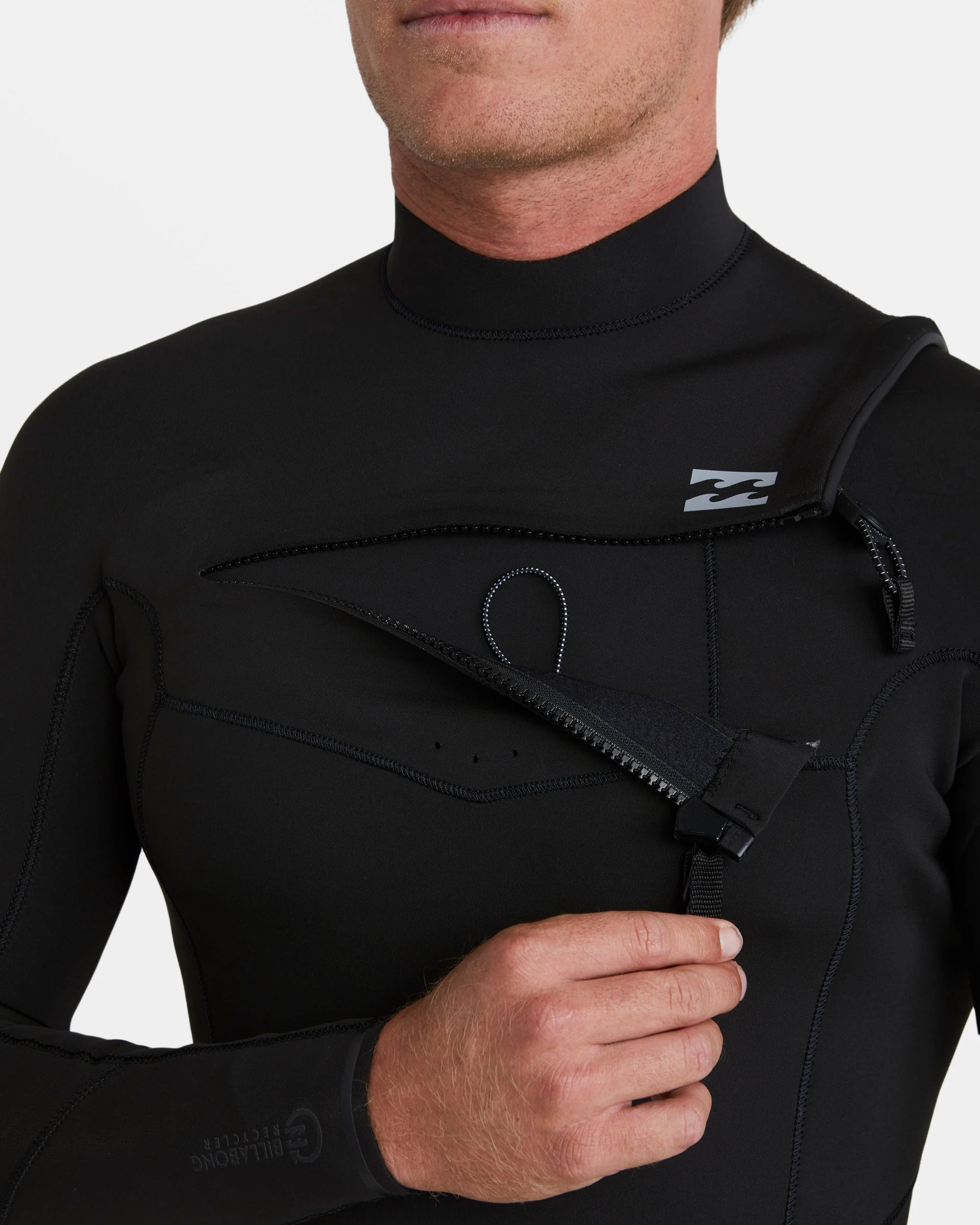 2/2mm Revolution Natural Upcycler GBS Chest Zip Long Sleeve Springsuit - Black - Image 2