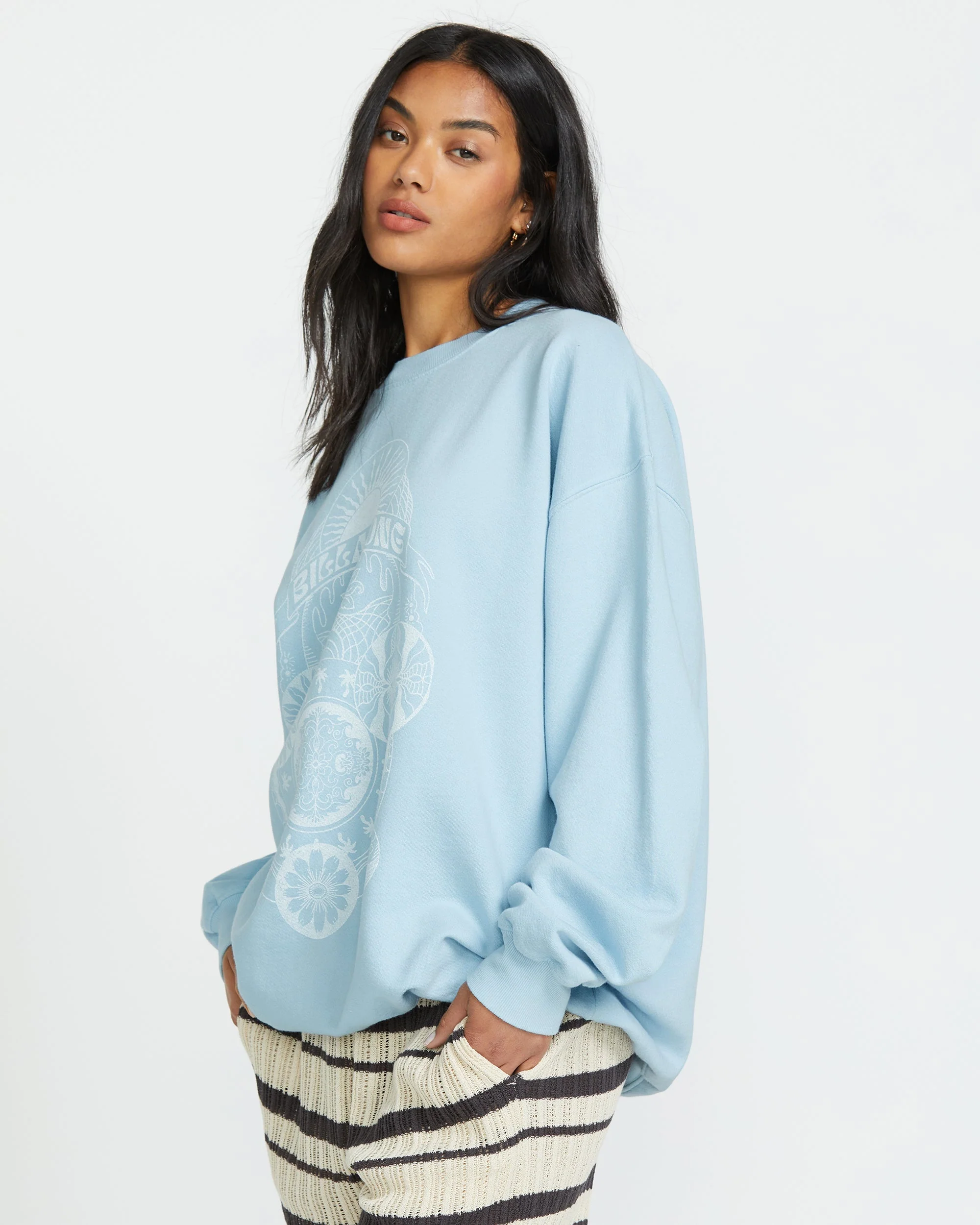 Ride In Crew Sweatshirt - Washed Chambray - Image 3