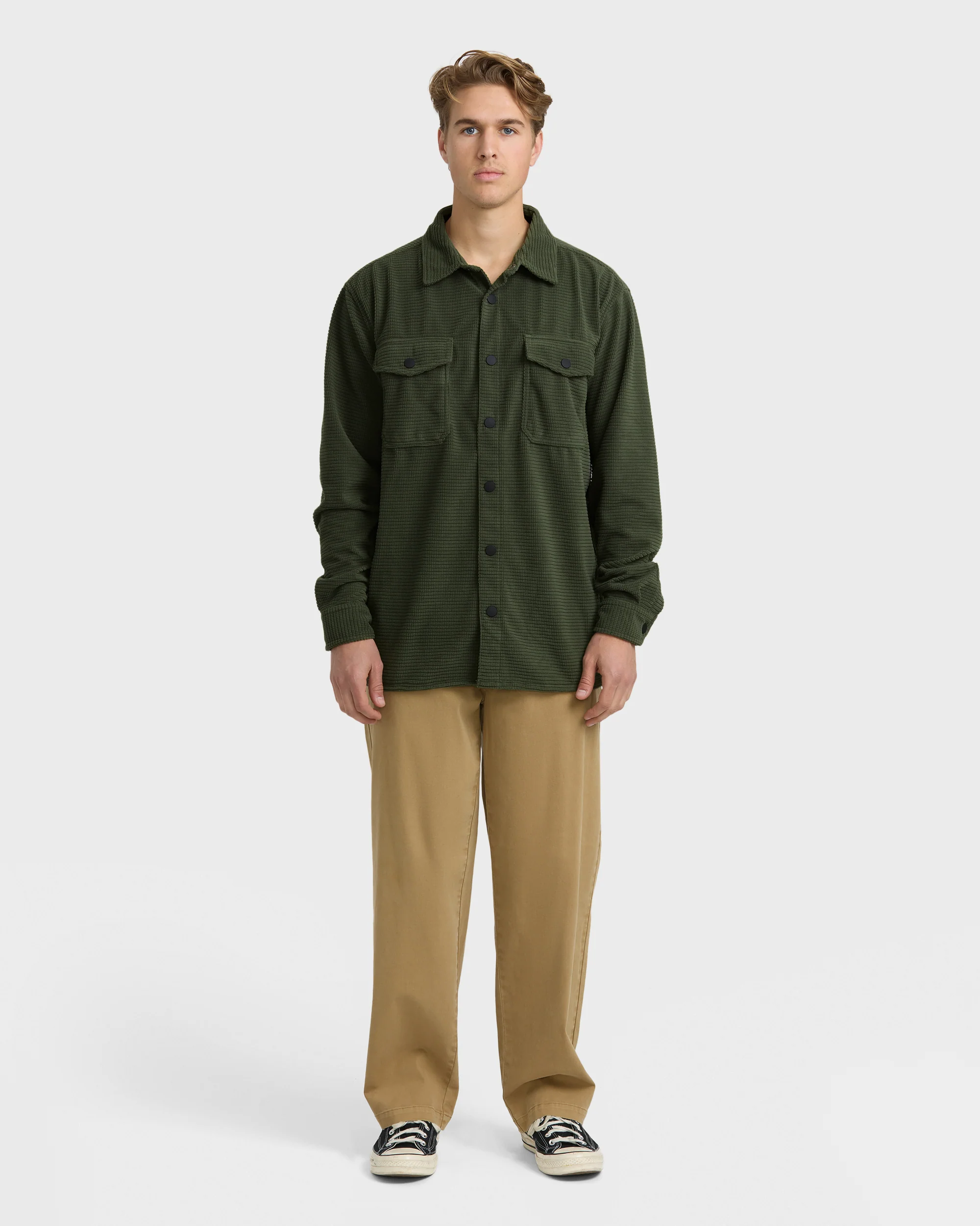 Ridge Flannel Shirt - Fatigue - Image 3