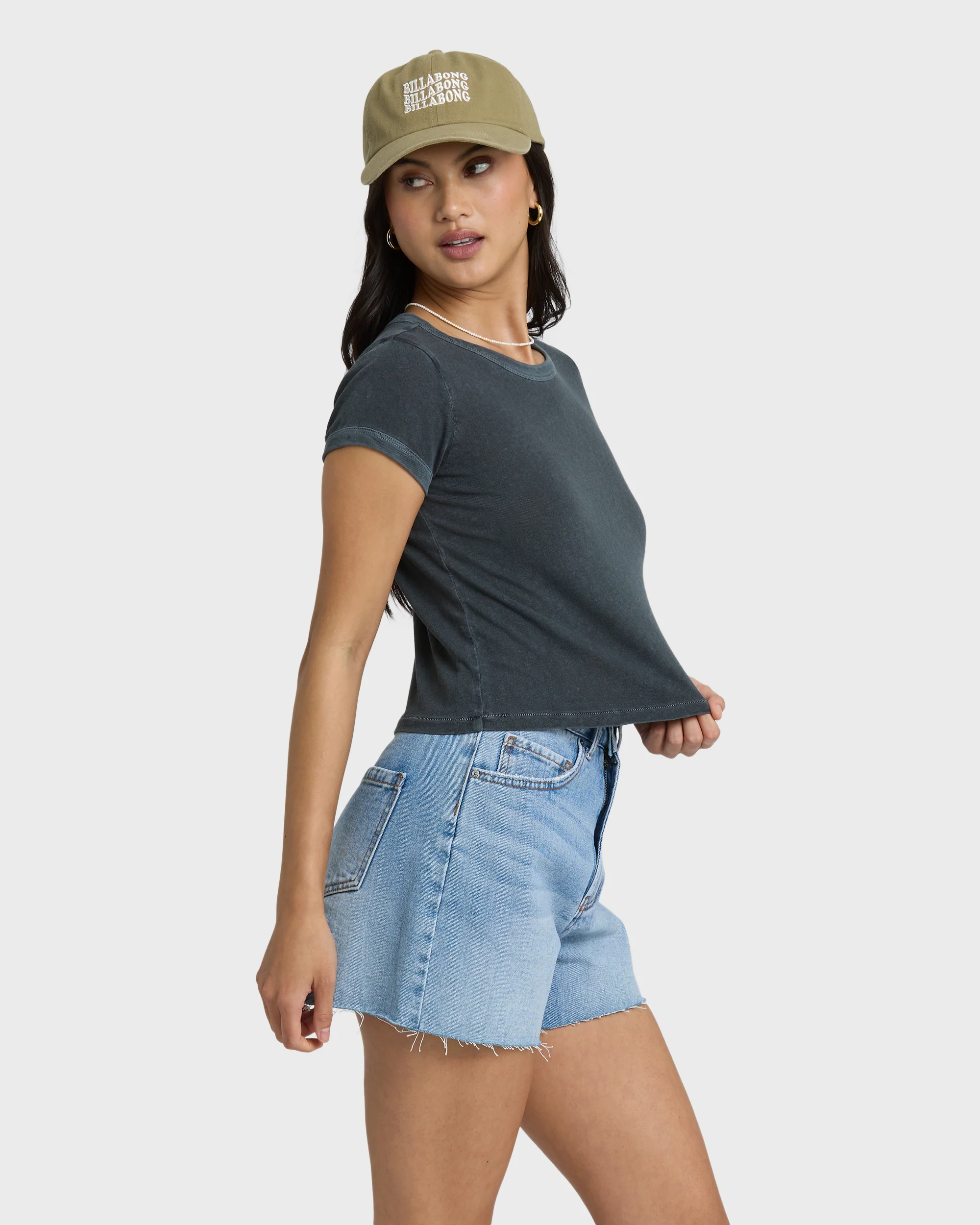 Riley Denim Shorts - Faded Indigo Fray - Image 3