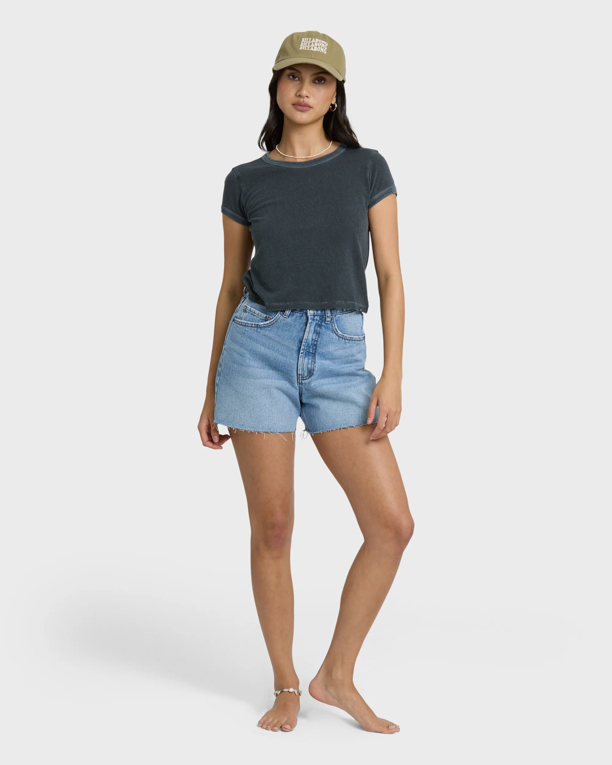 Riley Denim Shorts - Faded Indigo Fray - Image 4