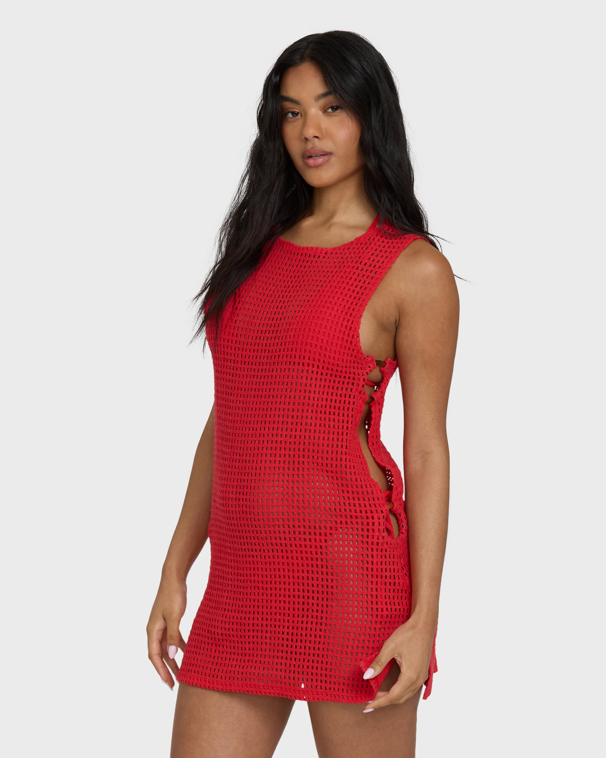 Rising Tides Cover-Up Dress - Fiesta Red - Image 3