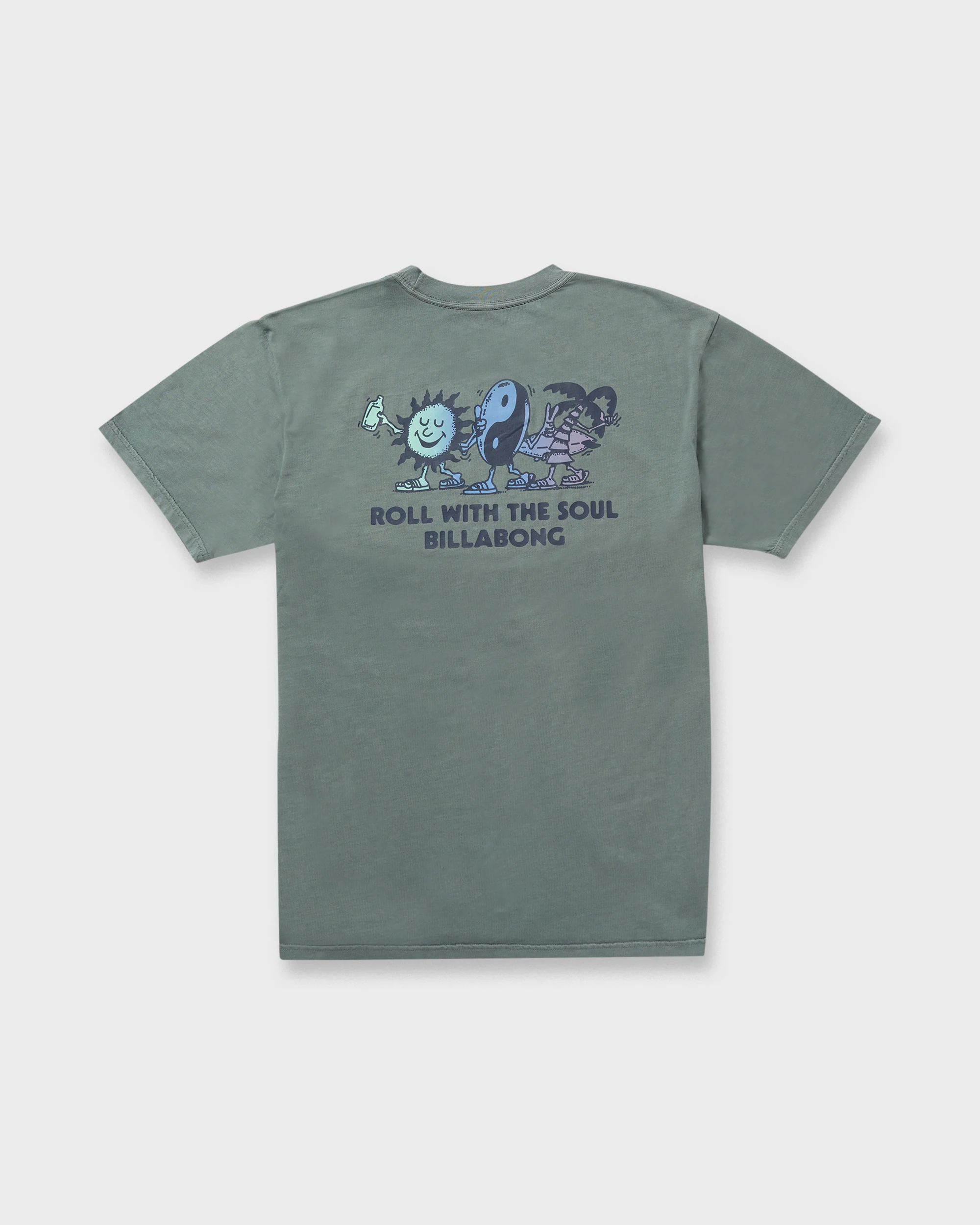 Roll Premium Wave Wash Short Sleeve Tee - Dark Slate - Image 4