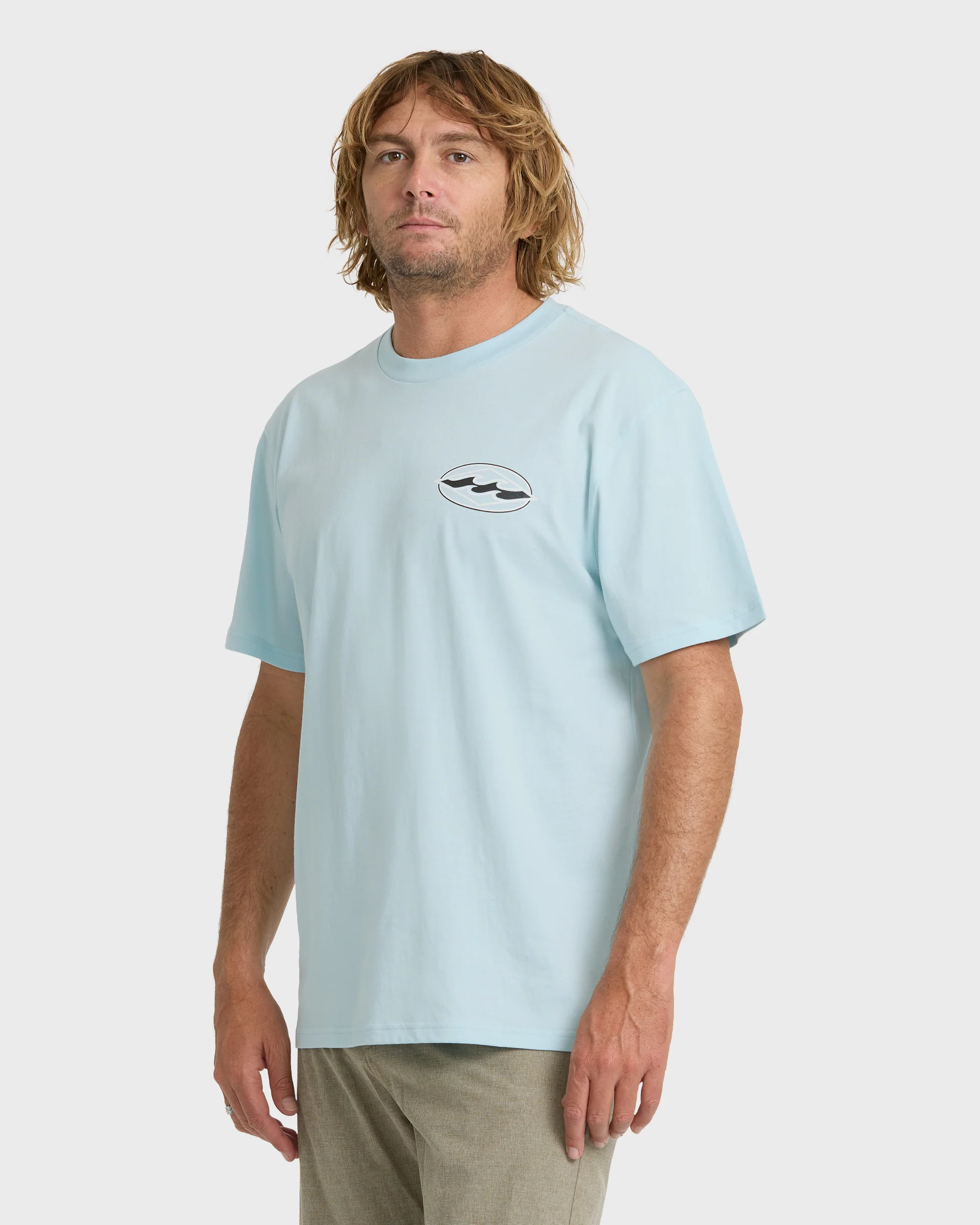 Rotor Diamond Premium Short Sleeve Knit Graphic T-Shirt - Coastal Blue - Image 3