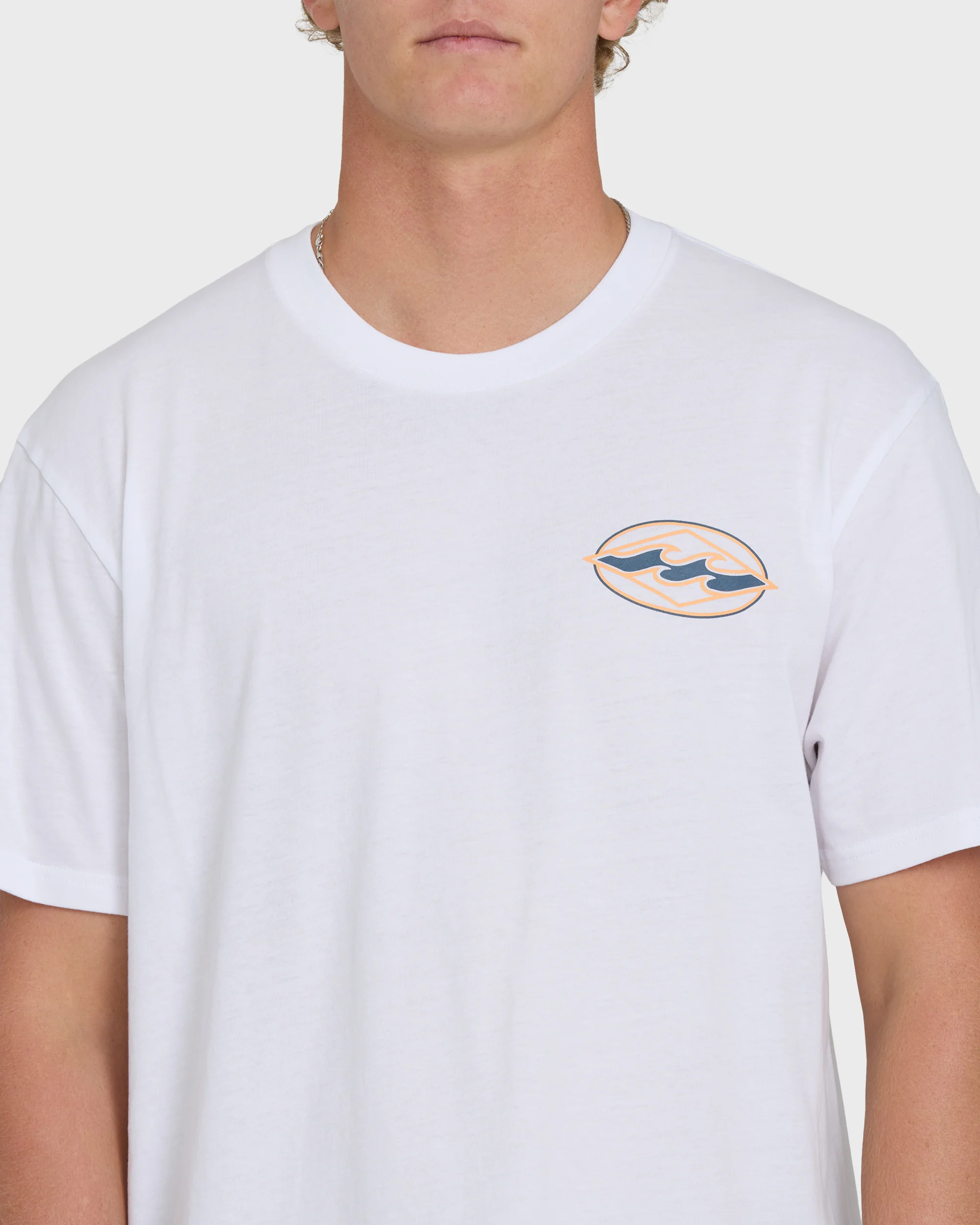 Rotor Diamond Premium Short Sleeve Knit Graphic T-Shirt - White - Image 5