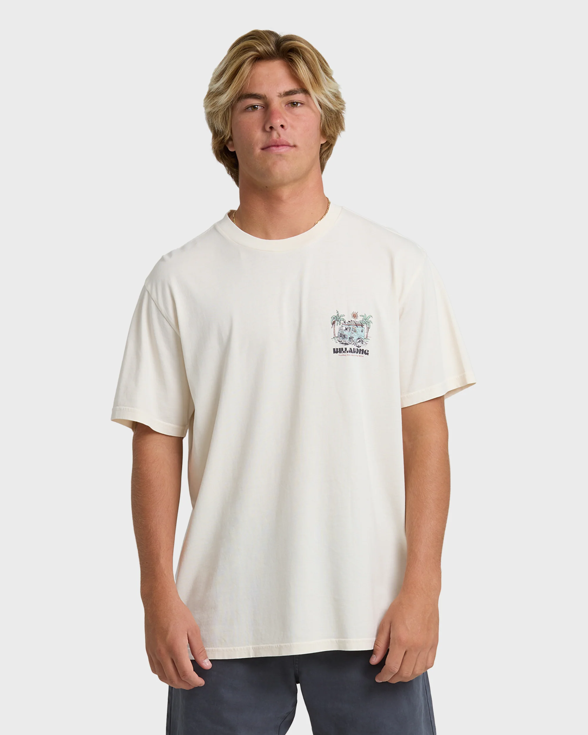 Rush To Relax Wave Washed Premium Short Sleeve T-Shirt - Off White - Image 2