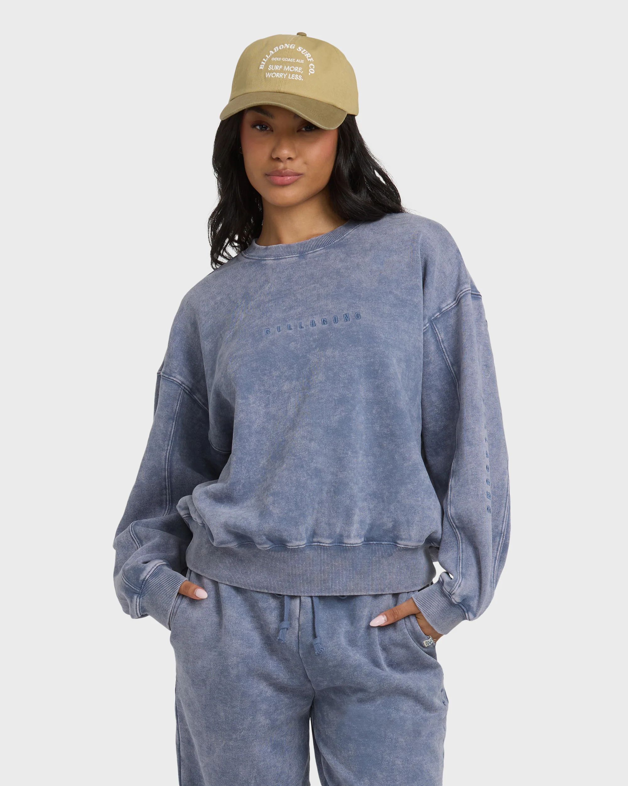 Saltwashed Kendal Crewneck Sweatshirt - Stone Blue - Image 3