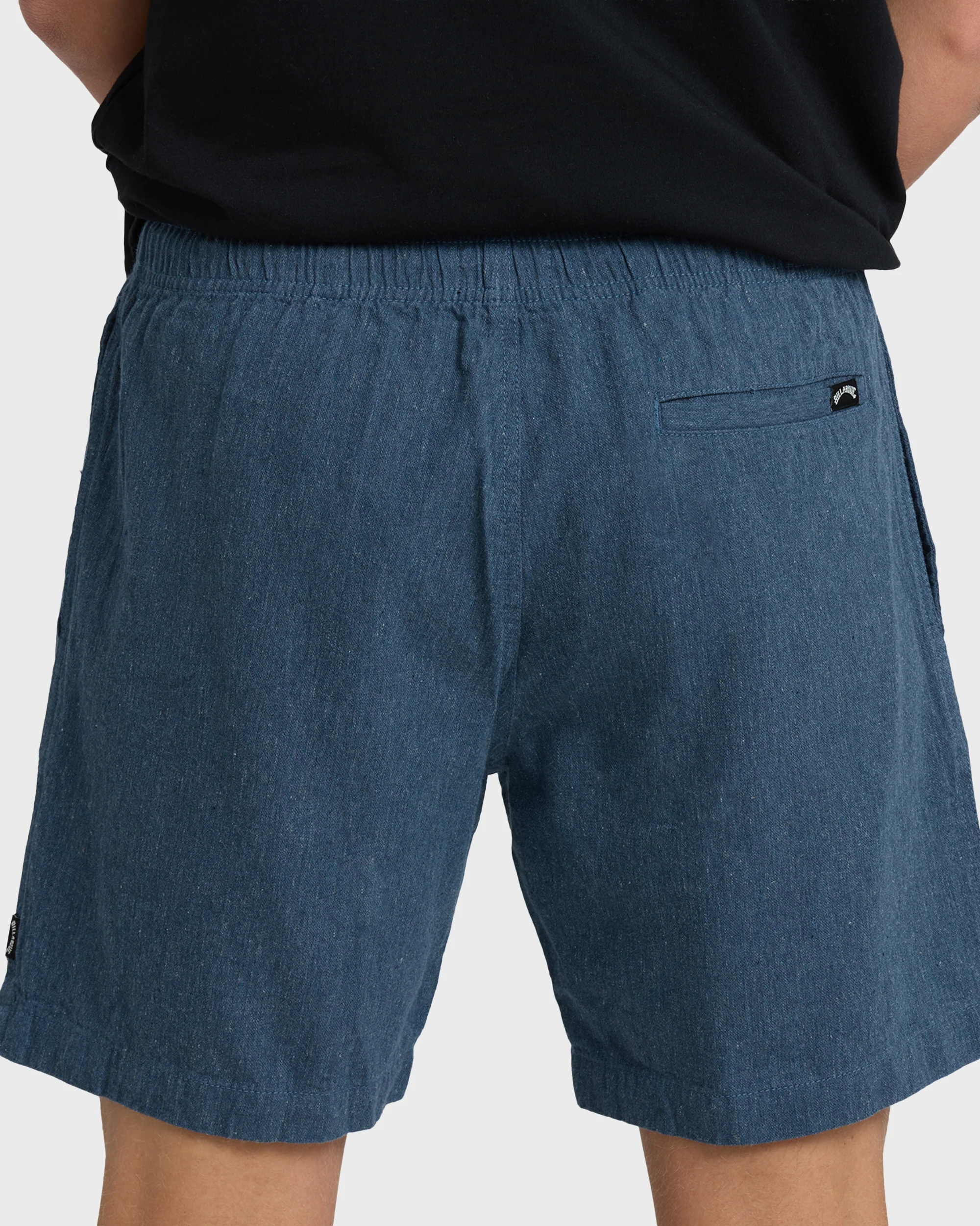 San O Layback 16" Linen Shorts - Blue Heather - Image 5