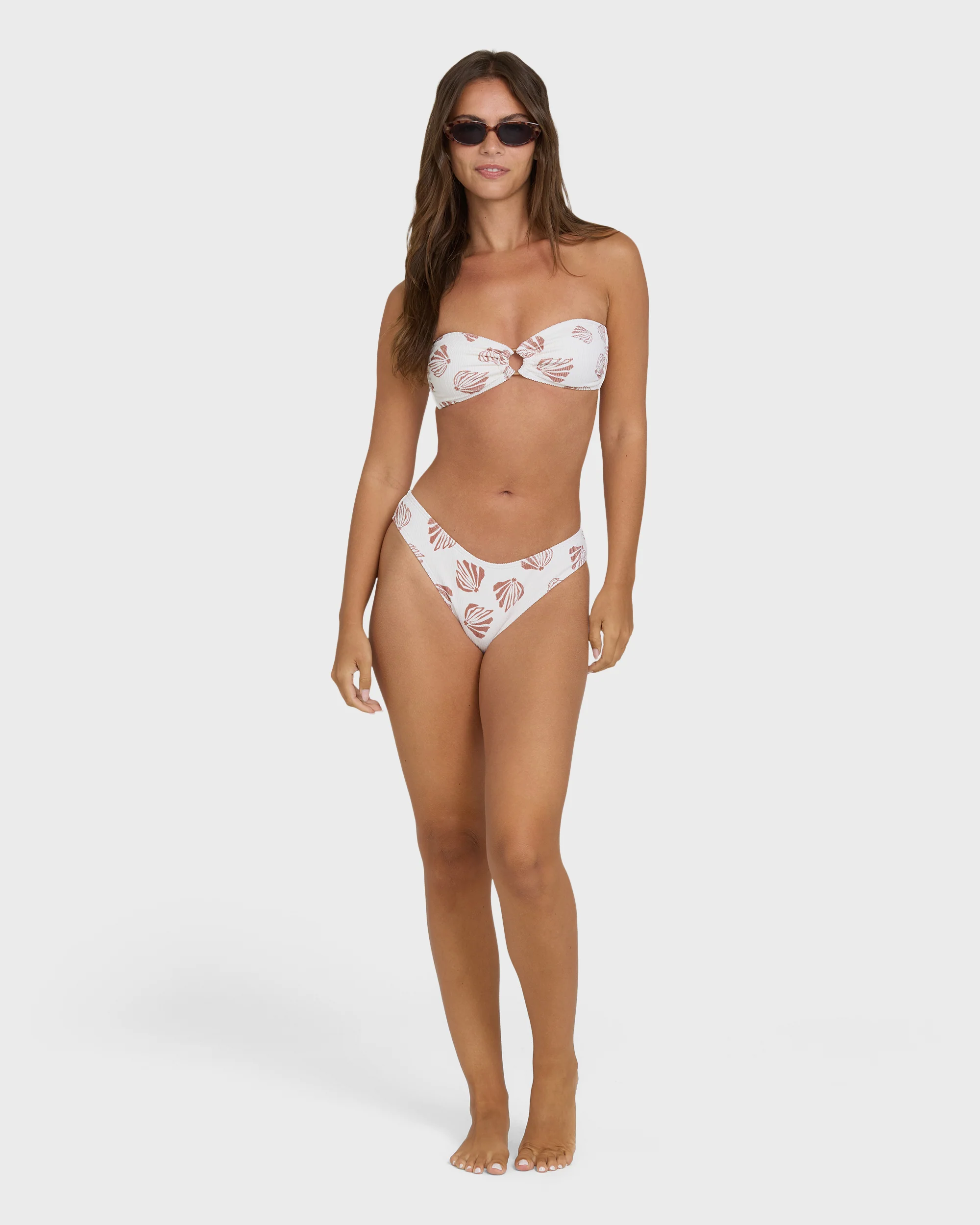 Sandy Shells Rio Bandeau Bikini Top - Salt Crystal - Image 6