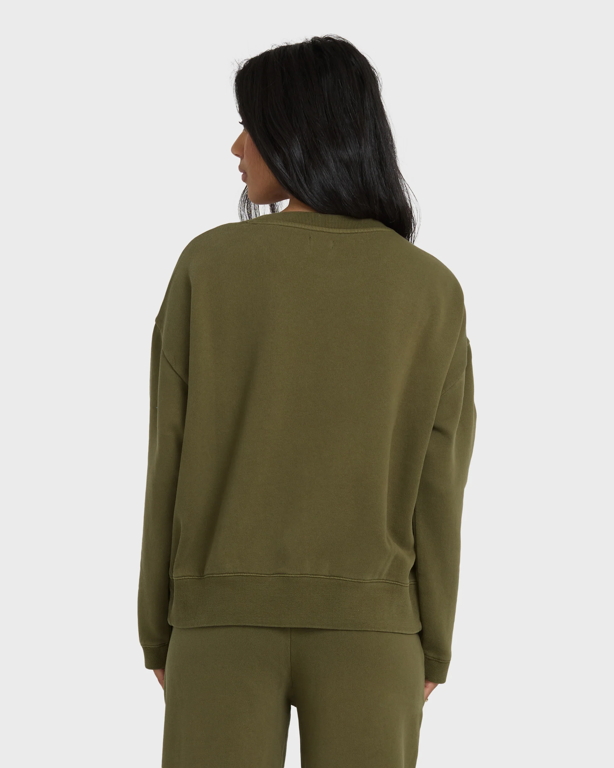 Sightseer Wave Crewneck Sweatshirt - Martini Olive - Image 7