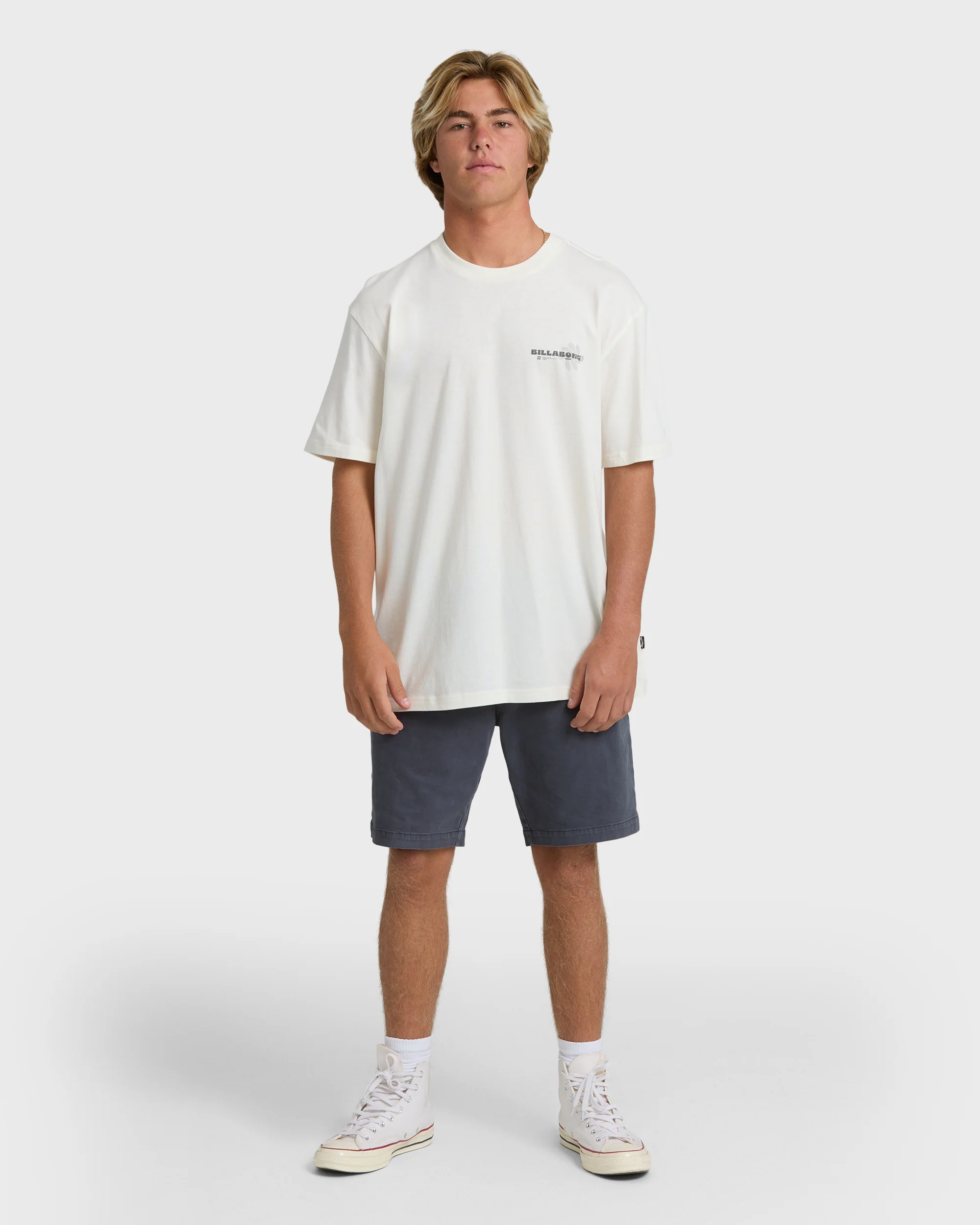 Single Fin Premium Short Sleeve T-Shirt - Off White - Image 4