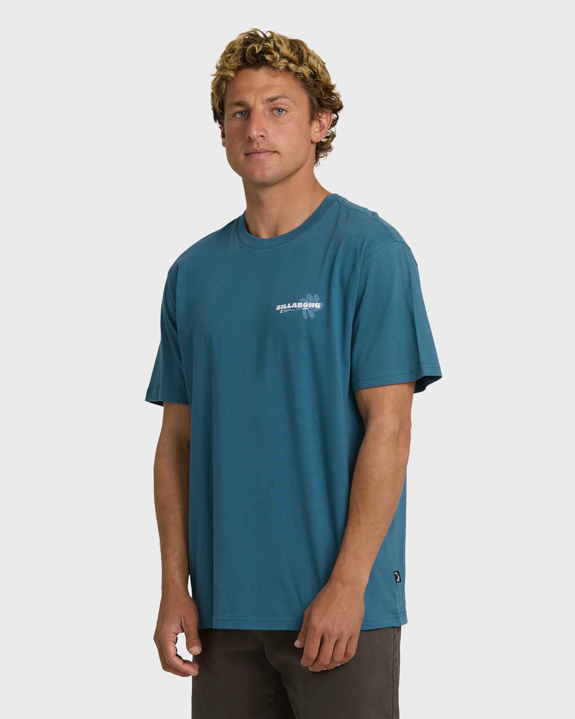 Single Fin Premium Short Sleeve T-Shirt - Real Teal - Image 3