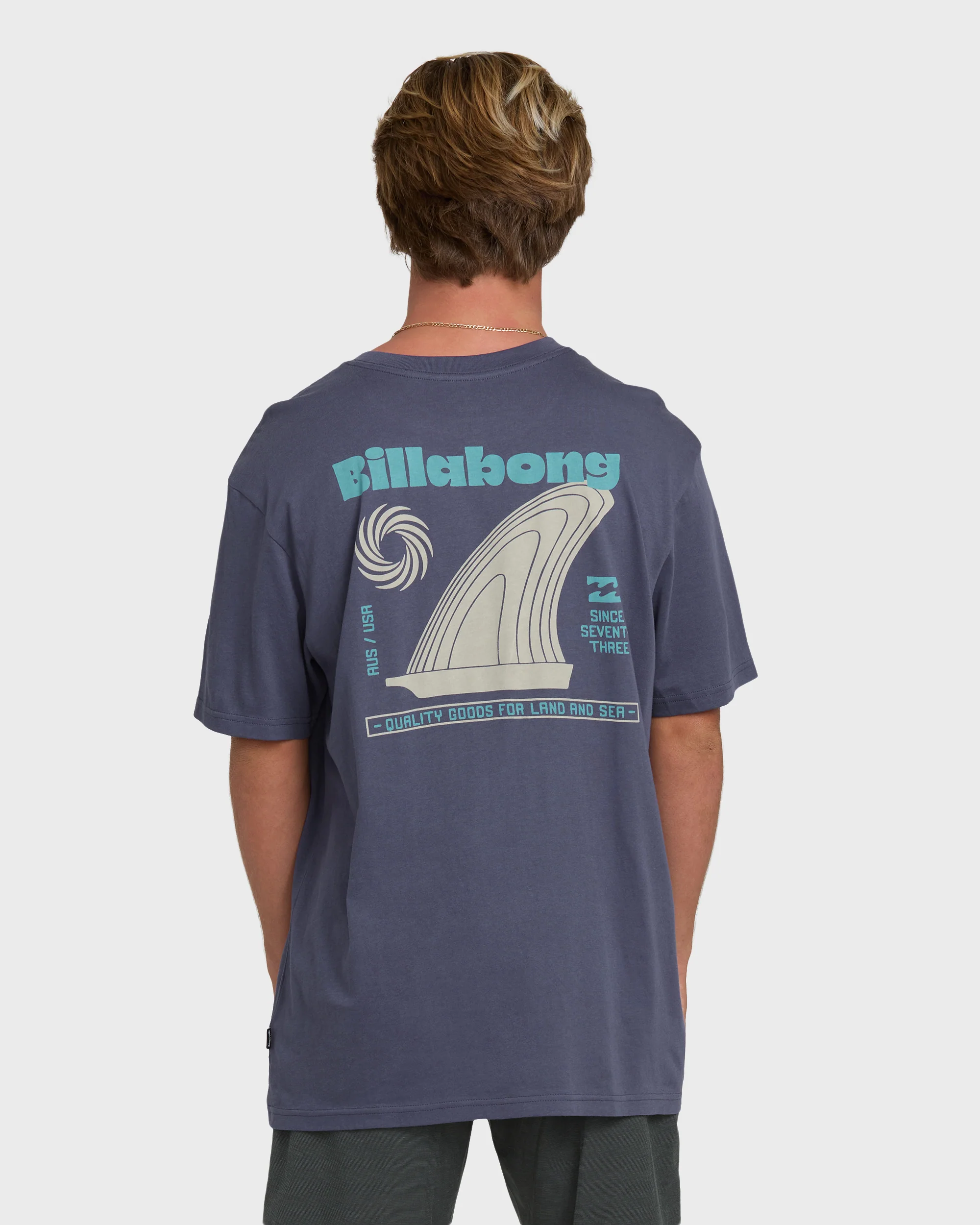 Single Fin Premium Short Sleeve Knit T-Shirt - Graystone - Image 2