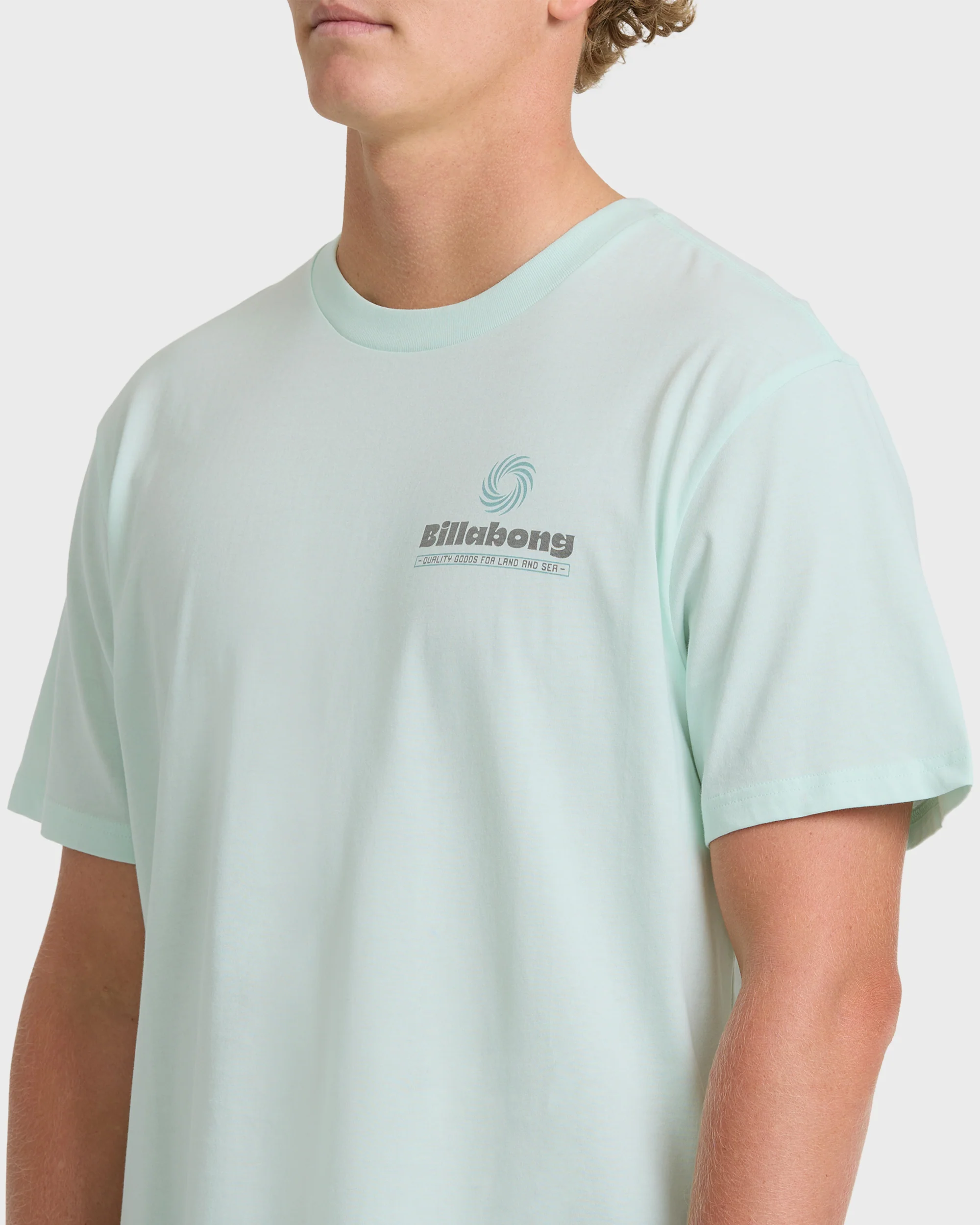Single Fin Premium Short Sleeve Knit T-Shirt - Sea Glass - Image 5