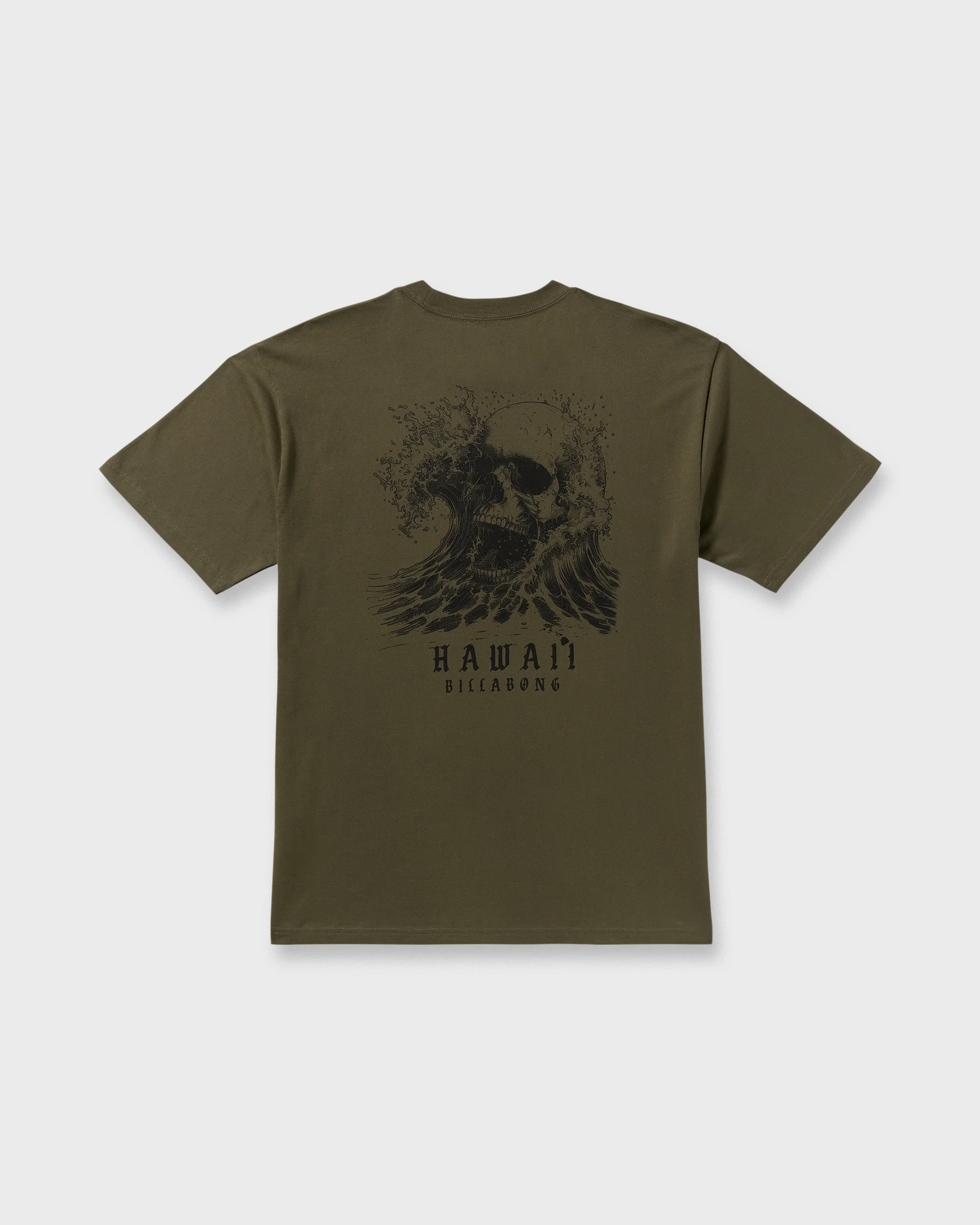 Skull Wave Hi Regular Short Sleeve T-Shirt - Military - Image 7