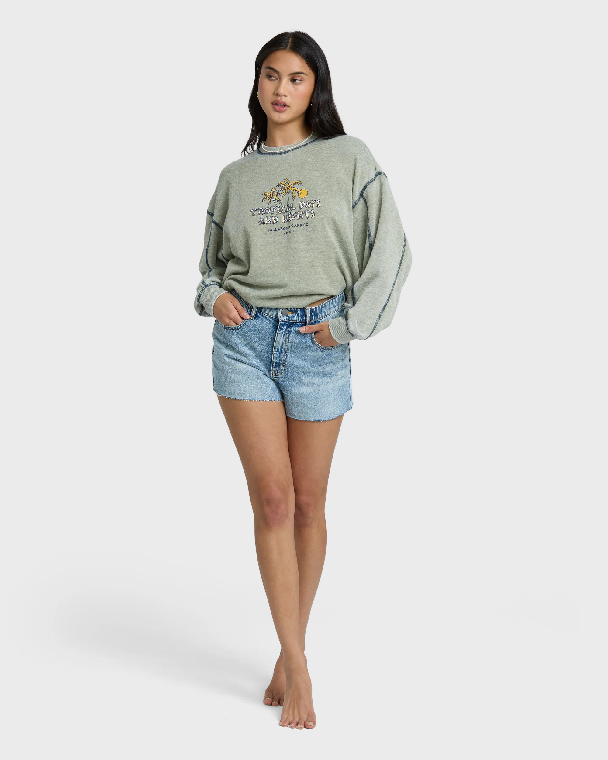 Sling Denim Shorts - Pacific Blue - Image 3