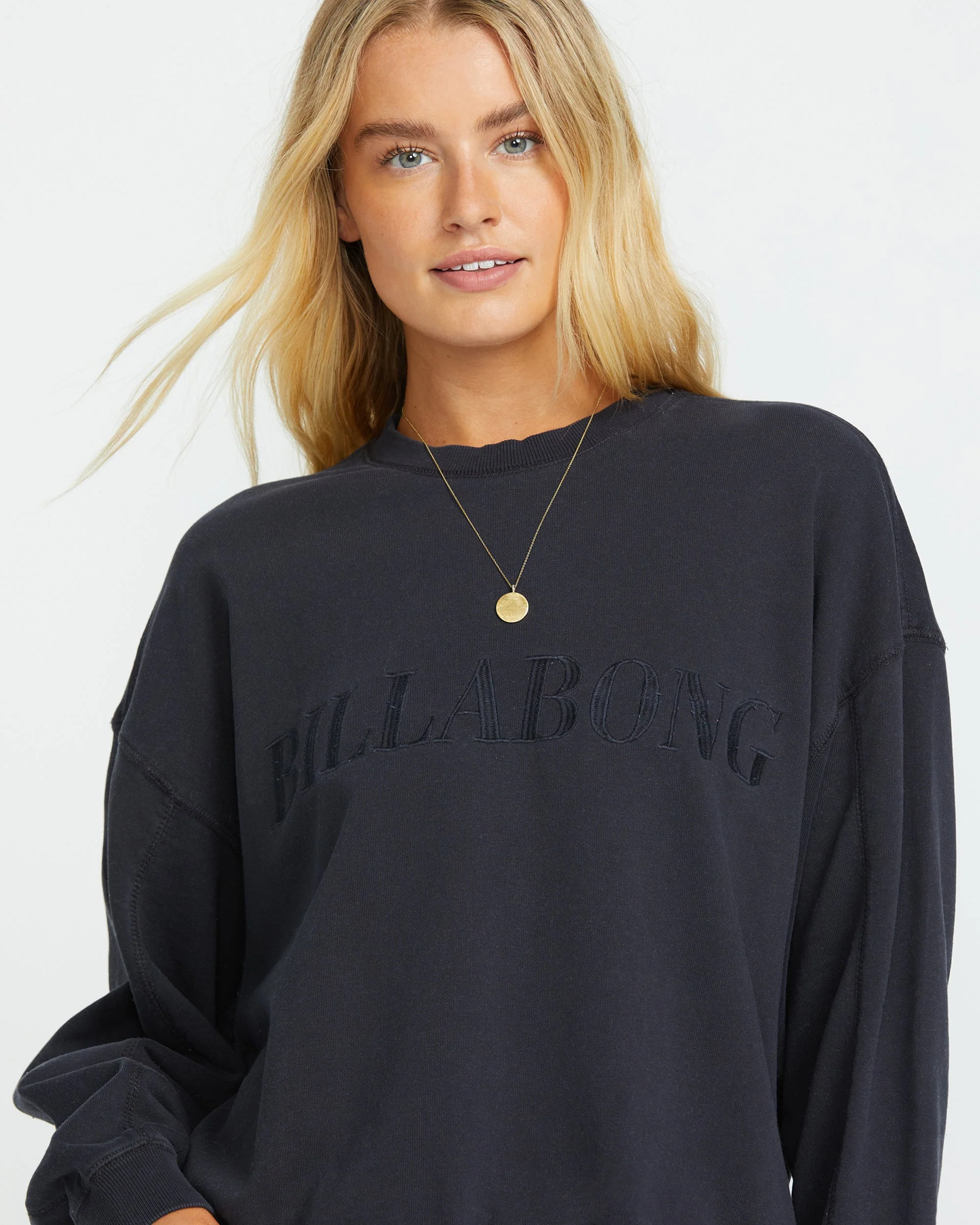 So Typical Kendal Crew Sweatshirt - Black Pebble - Image 5