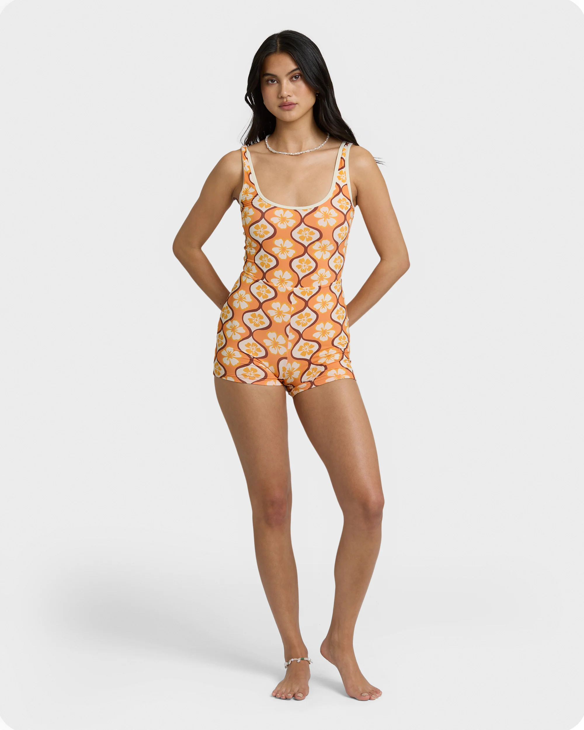 Sol Groove Retro Surf Suit - Tangerine - Image 6