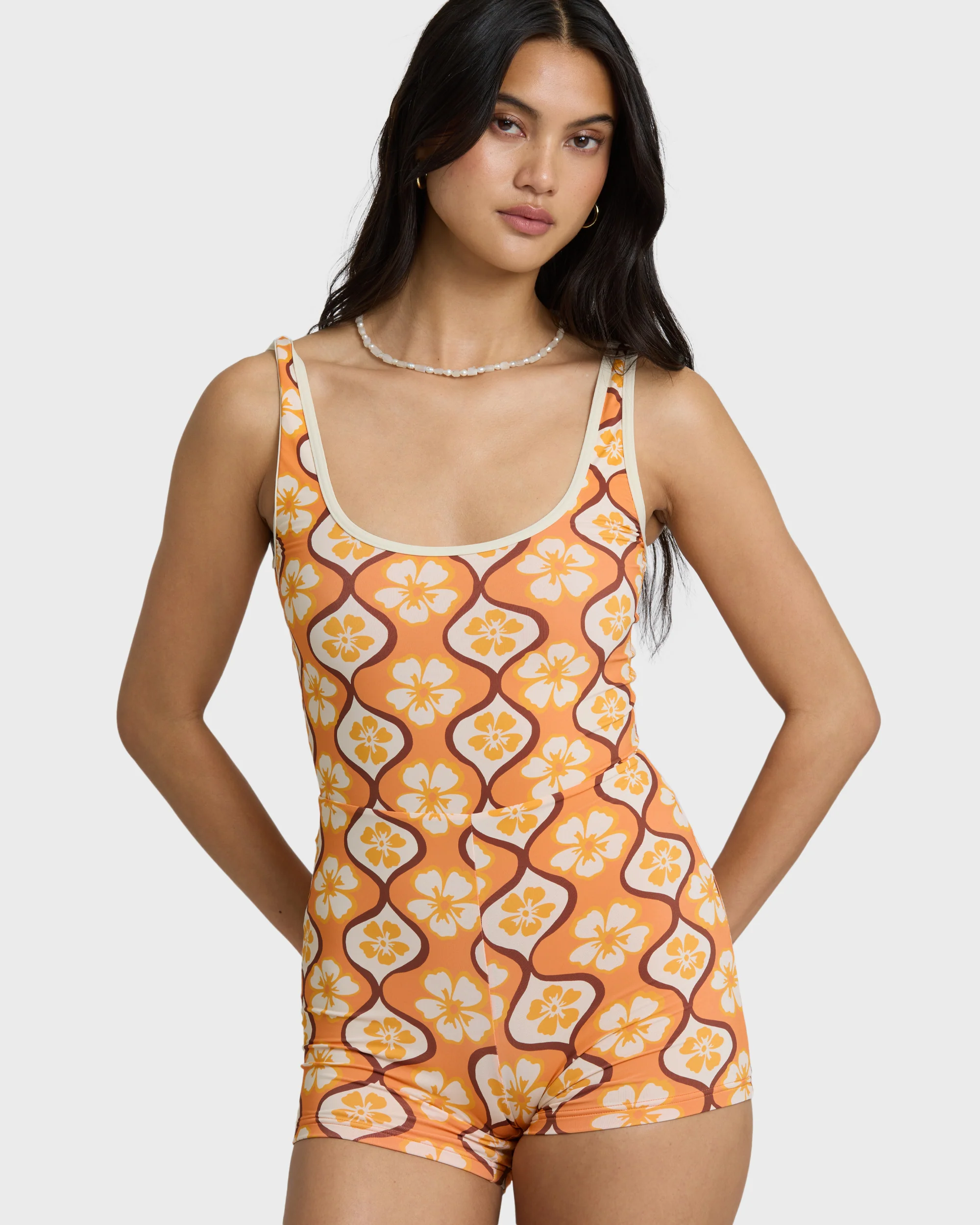 Sol Groove Retro Surf Suit - Tangerine - Image 7
