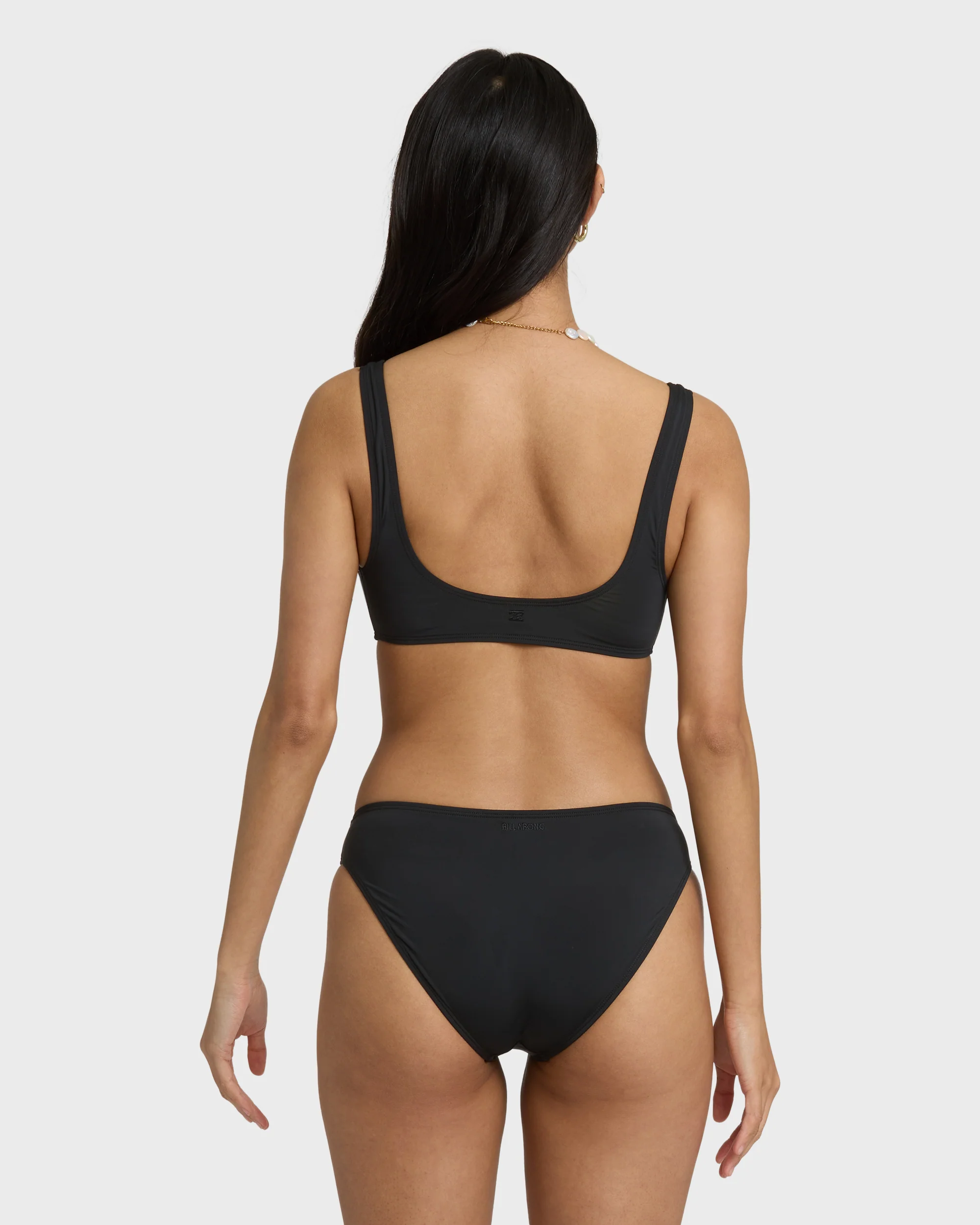 Sol Searcher Scoop Tank Bikini Top - Black Pebble - Image 3