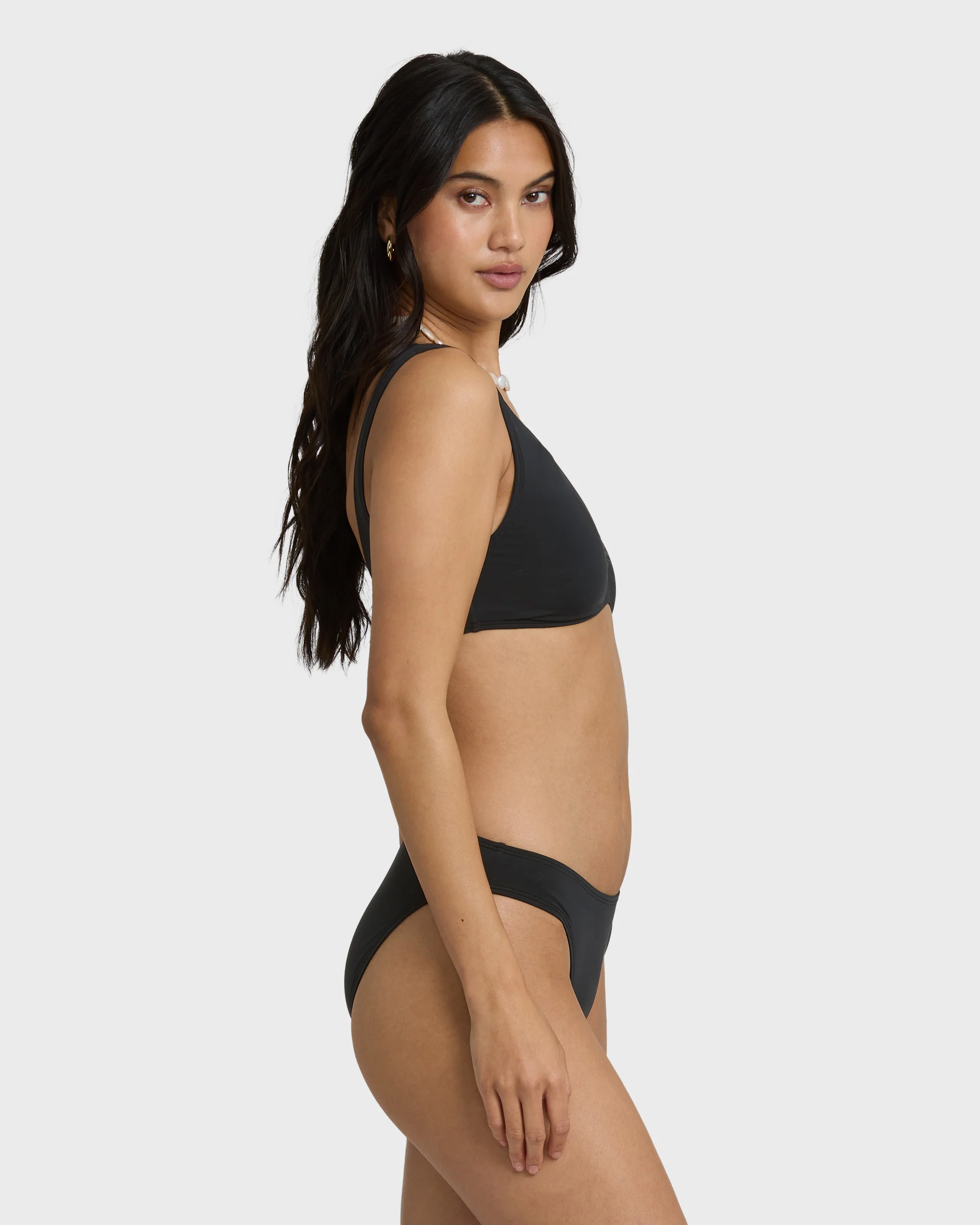 Sol Searcher Scoop Tank Bikini Top - Black Pebble - Image 4