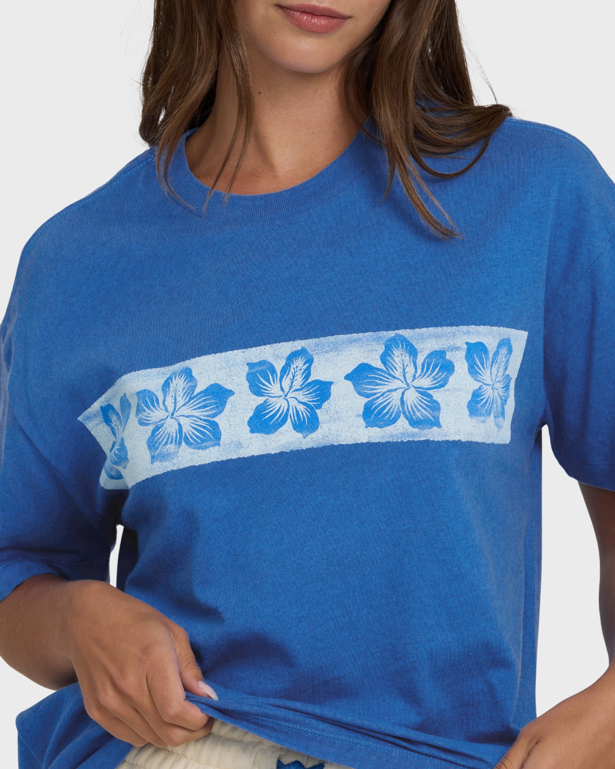 Somewhere Close Short Sleeve Knit T-Shirt - True Blue - Image 5