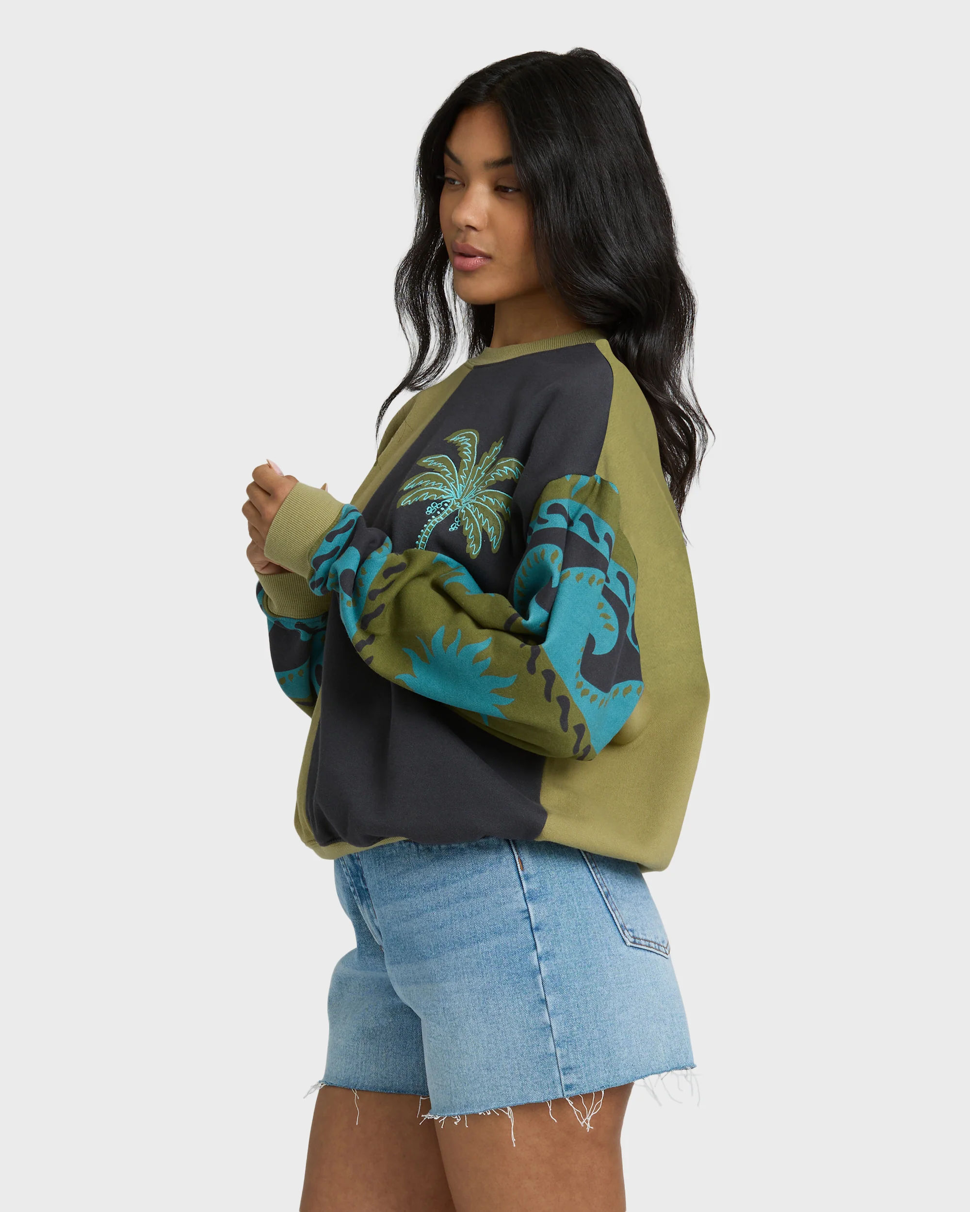 Split Palm Kendal Crewneck Sweatshirt - Cedar - Image 6