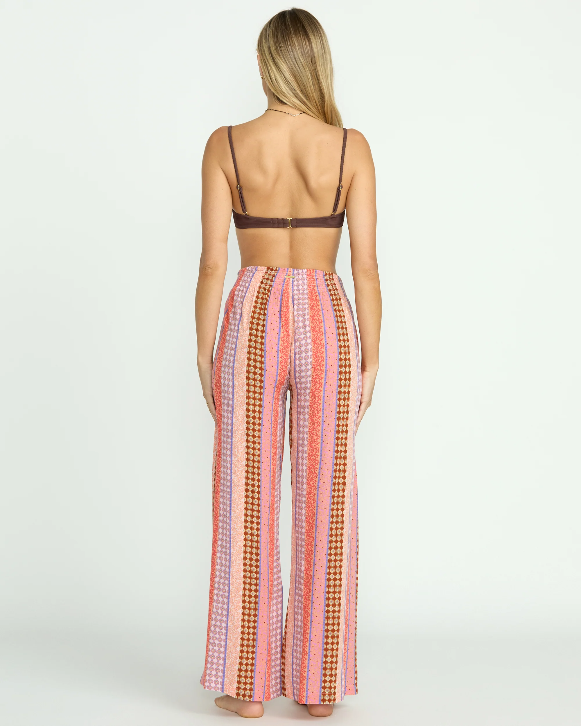 Split Spirit Elastic Waist Pants - Multi - Image 5