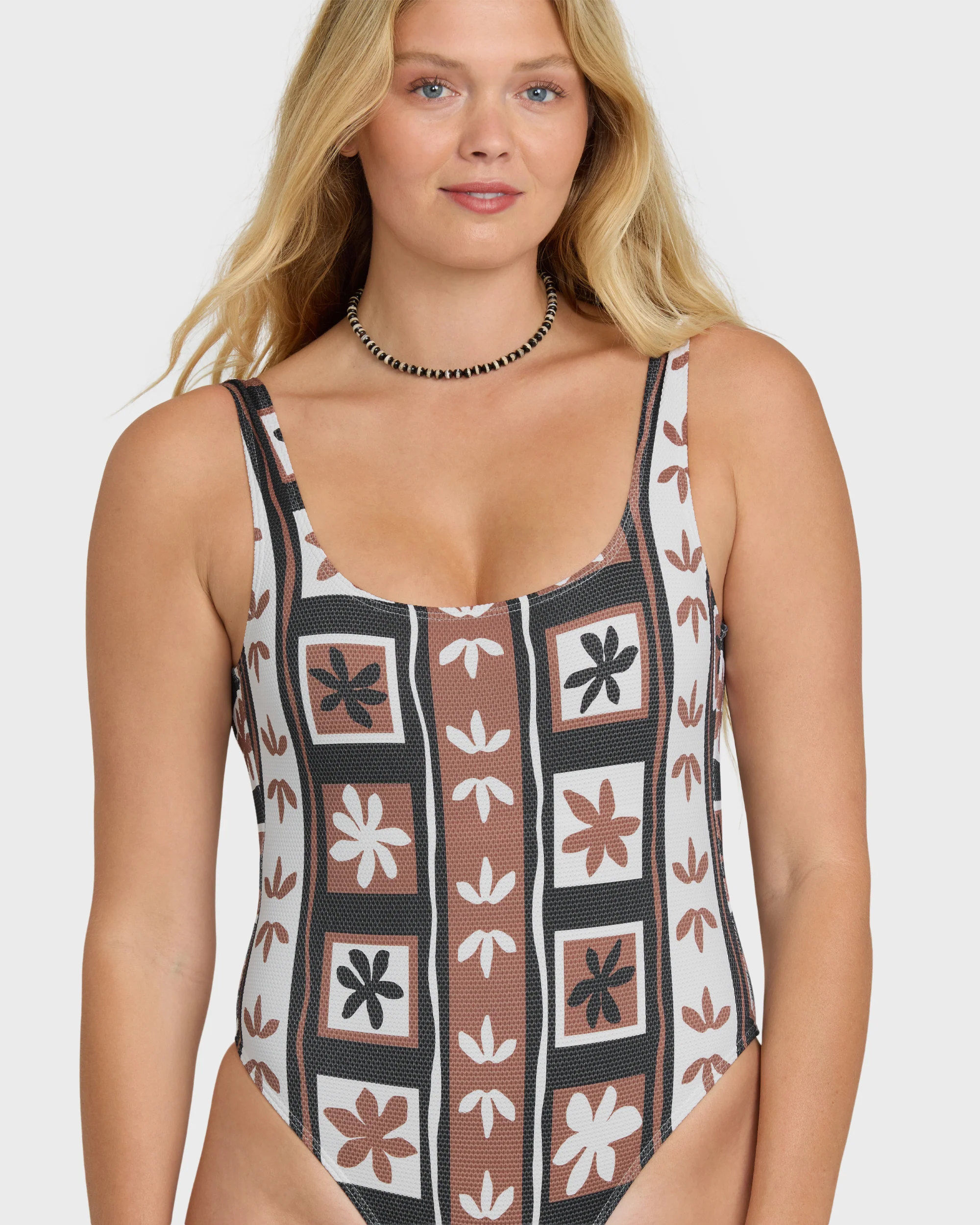 Stay Grounded Tanker One Piece Swimsuit - Brown Stone - Image 8