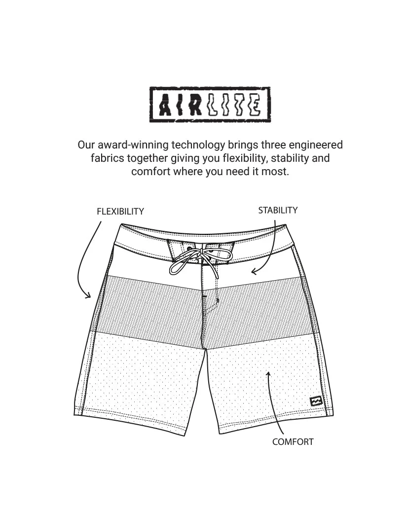 Straddie Airlite 20" Boardshorts - Steel Blue - Image 3