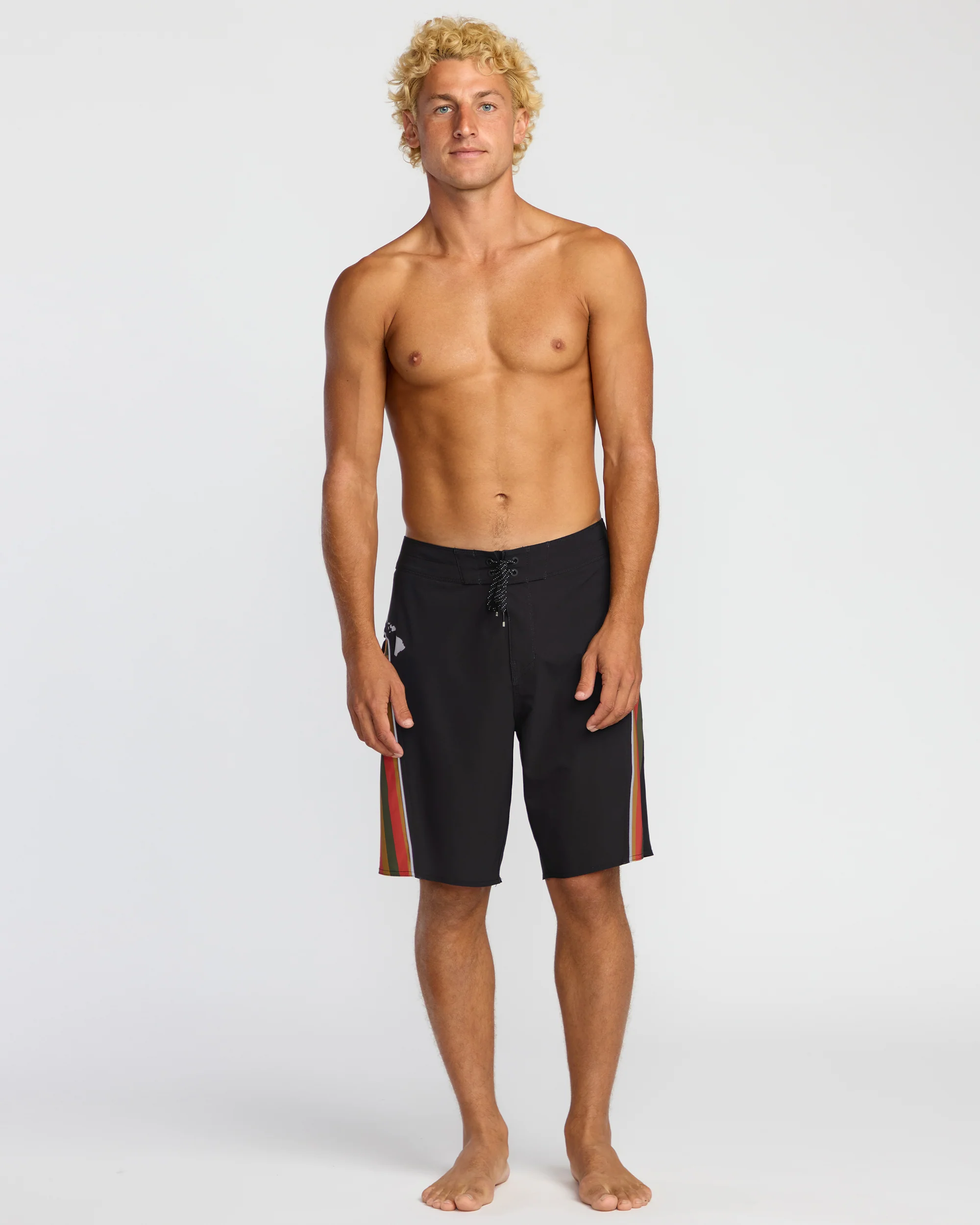 Straddie Pro Hi 20" Boardshorts - Rasta - Image 5
