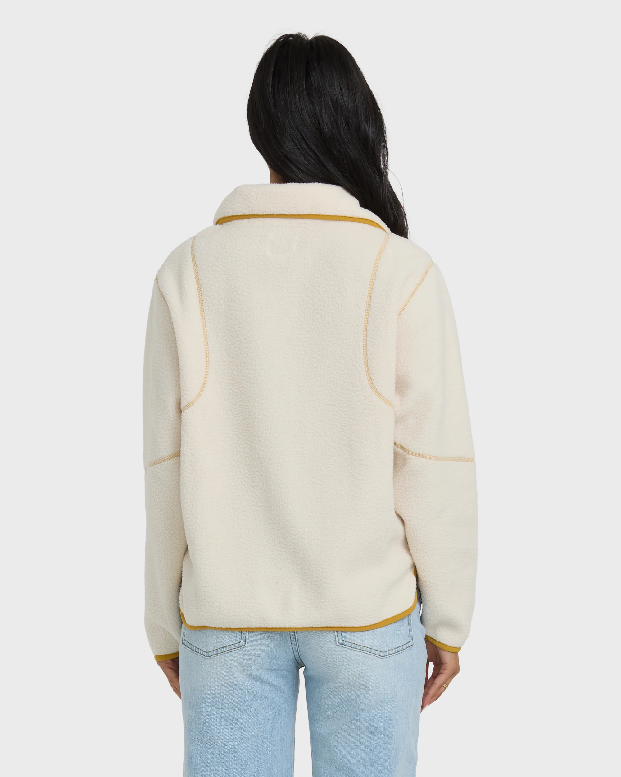 Streamer Half Snap Sherpa Fleece Pullover - Whitecap - Image 5
