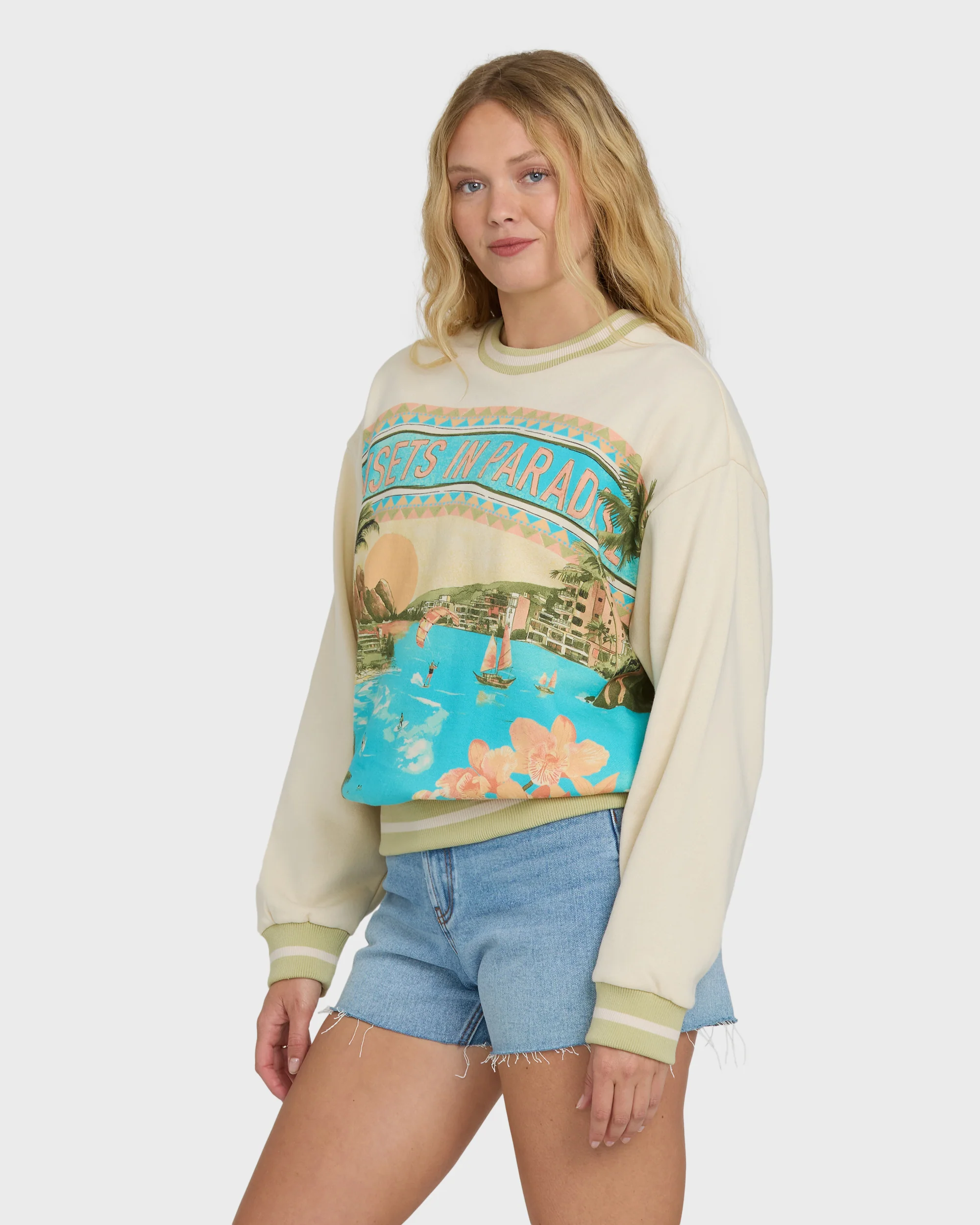 Summer Dreams Kendal Crewneck Sweatshirt - White Cap - Image 4