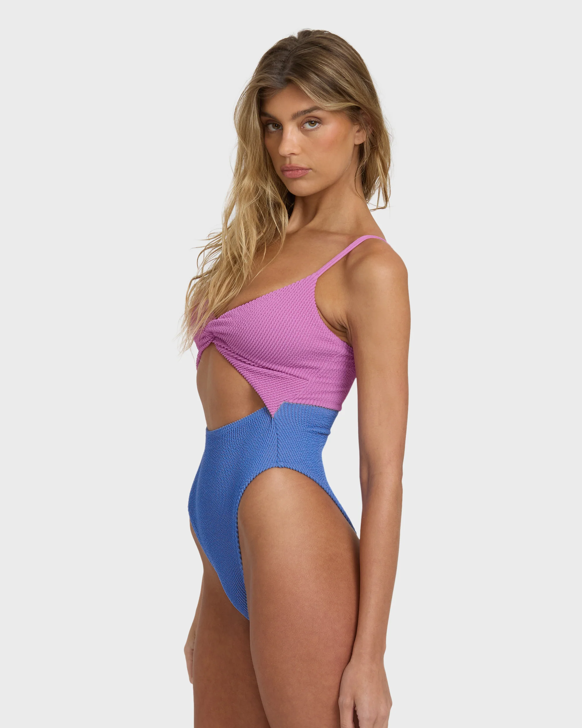 Summer Hi Color Block Mikahi One-piece Swimsuit - Multi - Image 5