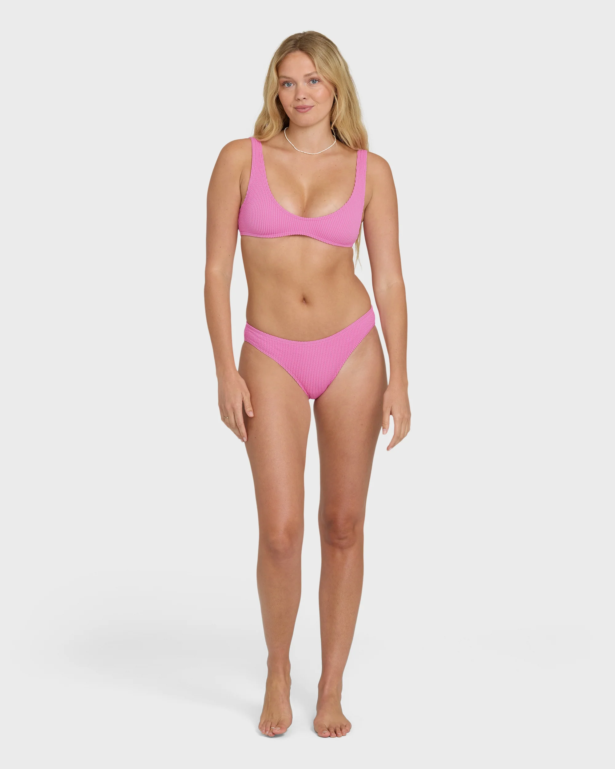 Summer Hi Scoop Tank Bikini Top - Party Pink - Image 4