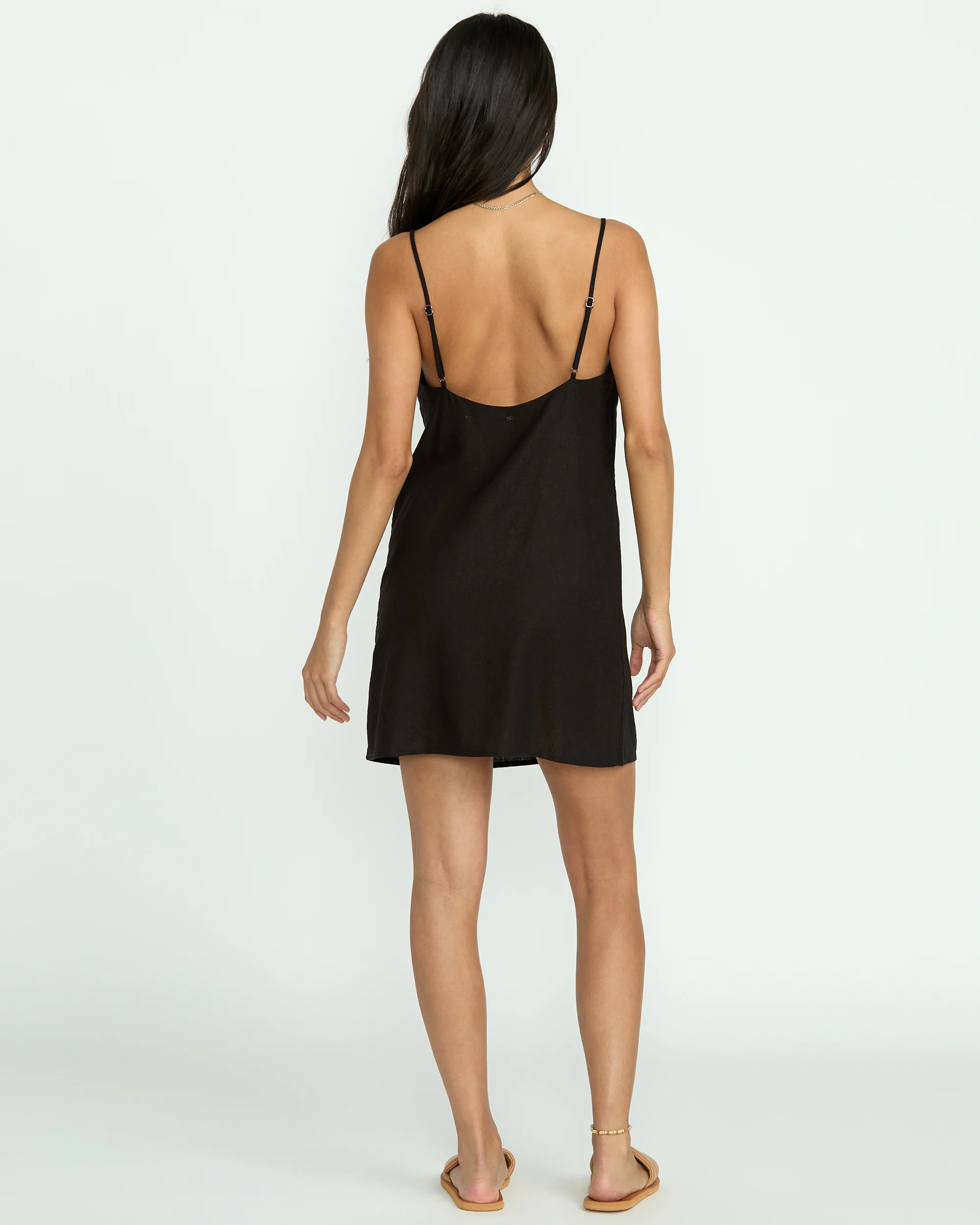 Summer Love Mini Slip Dress - Black - Image 4