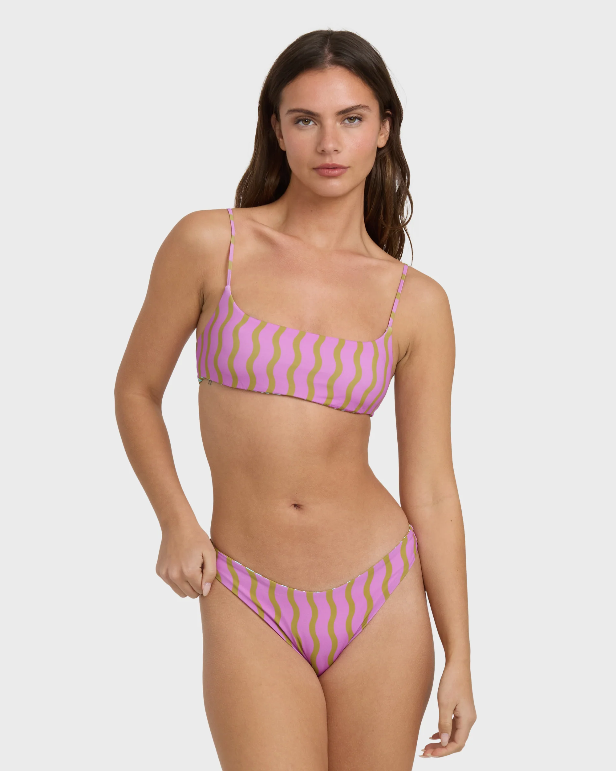 Sun Fired Reversible Jaclyn Crop Bikini Top - Moss - Image 2