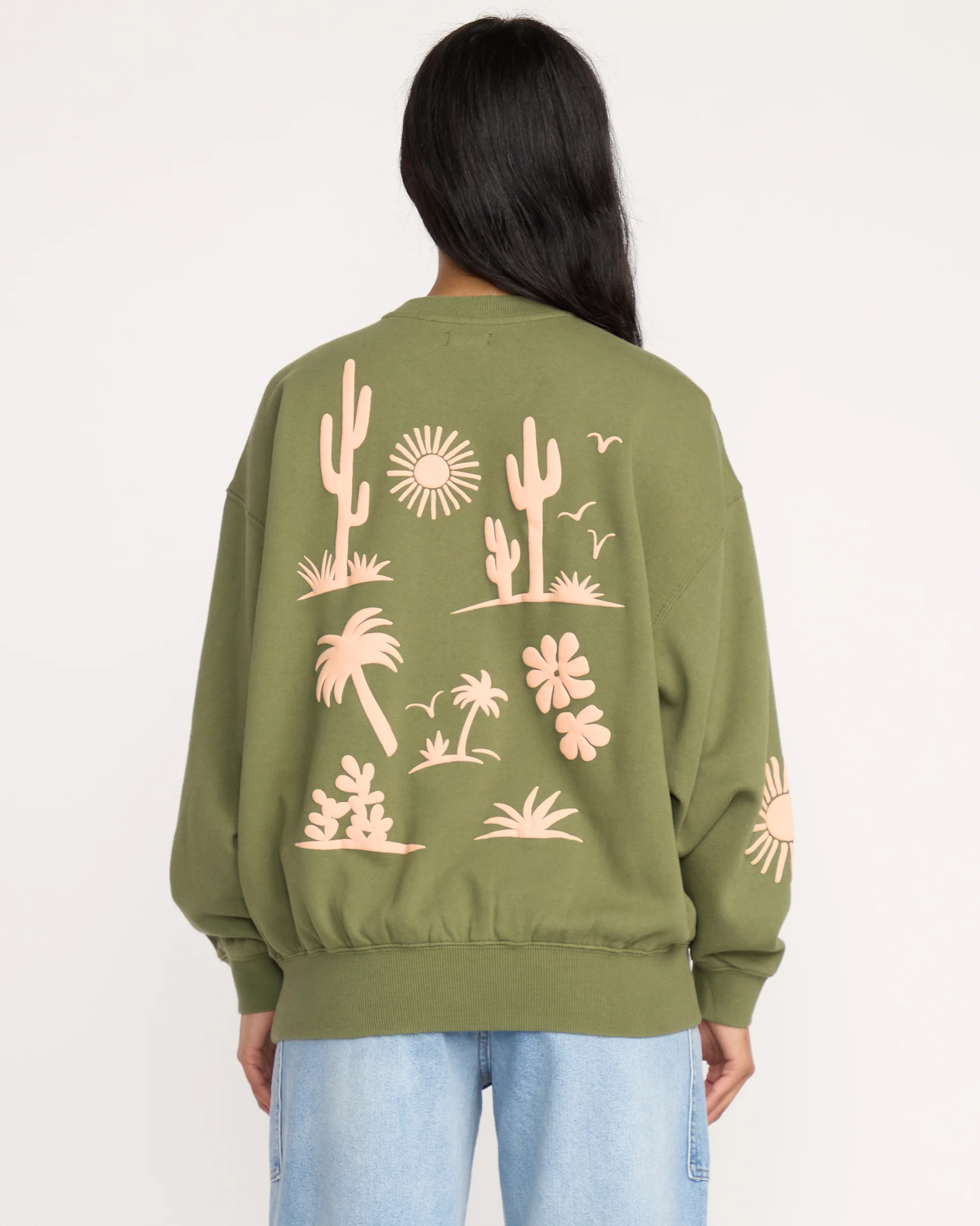 Sun Wave Livin Kendal Crewneck Sweatshirt - Luv Army - Image 2