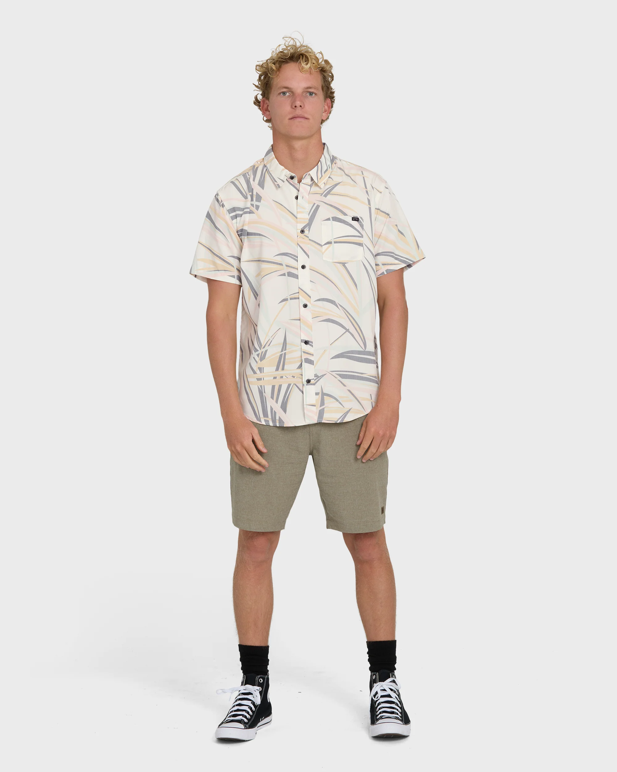 Sundays Lounge Short Sleeve Shirt - Fog - Image 3