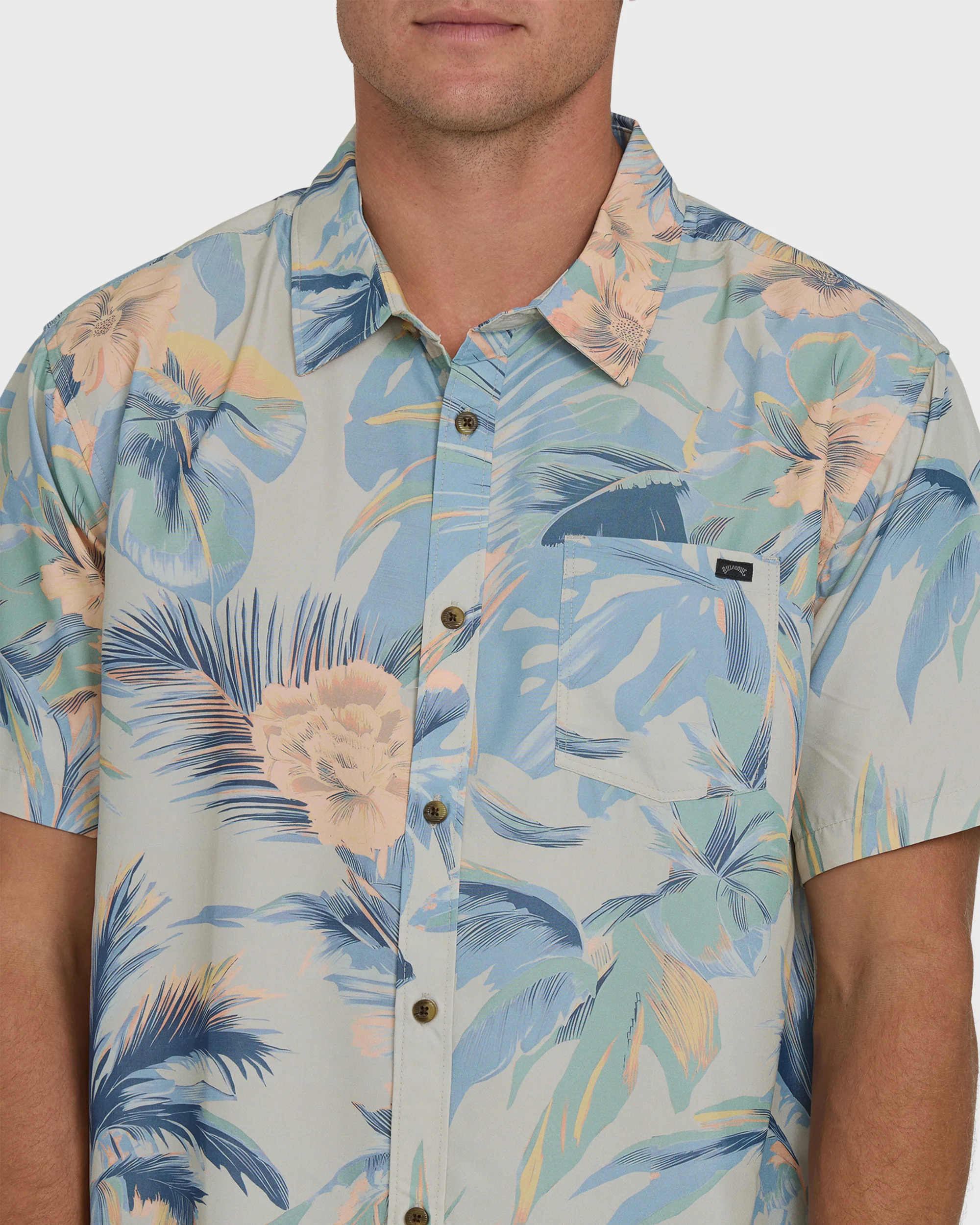 Sundays Lounge Short Sleeve Woven Shirt - Blue Horizon - Image 5