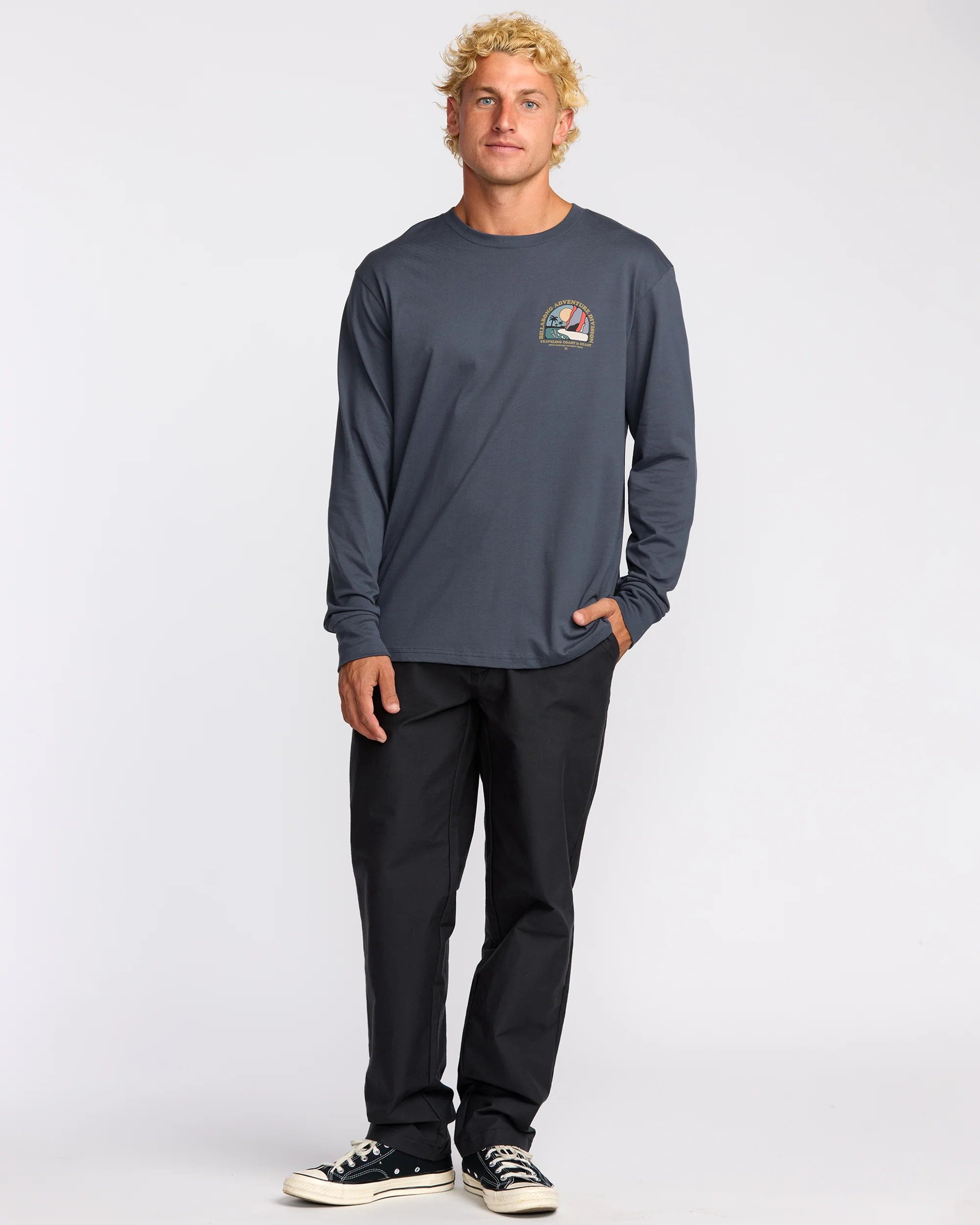 Sundown A/Div Long Sleeve T-Shirt - Midnight Blue - Image 4