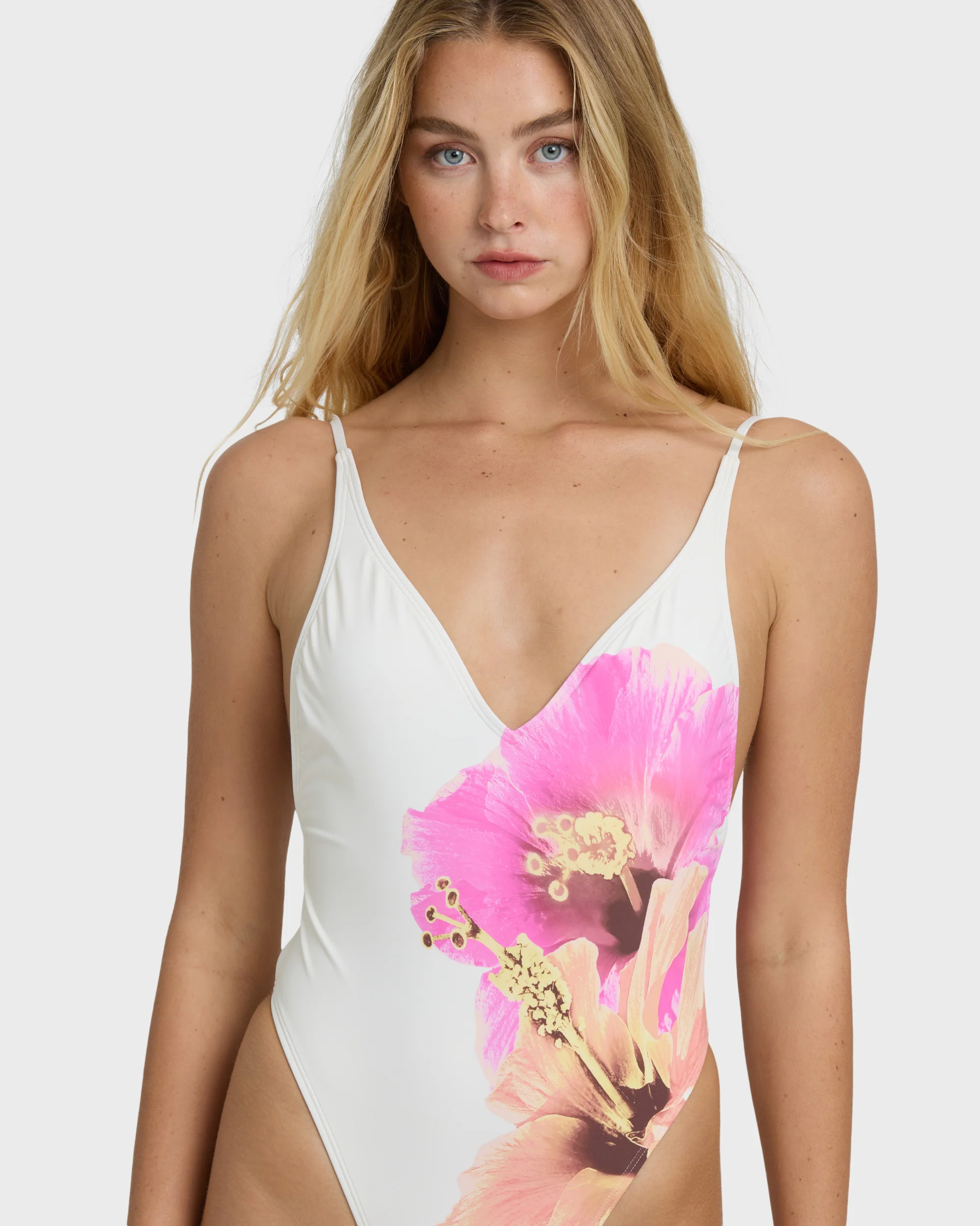 Sunny Shore Deep V One-piece Swimsuit - Salt Crystal - Image 5