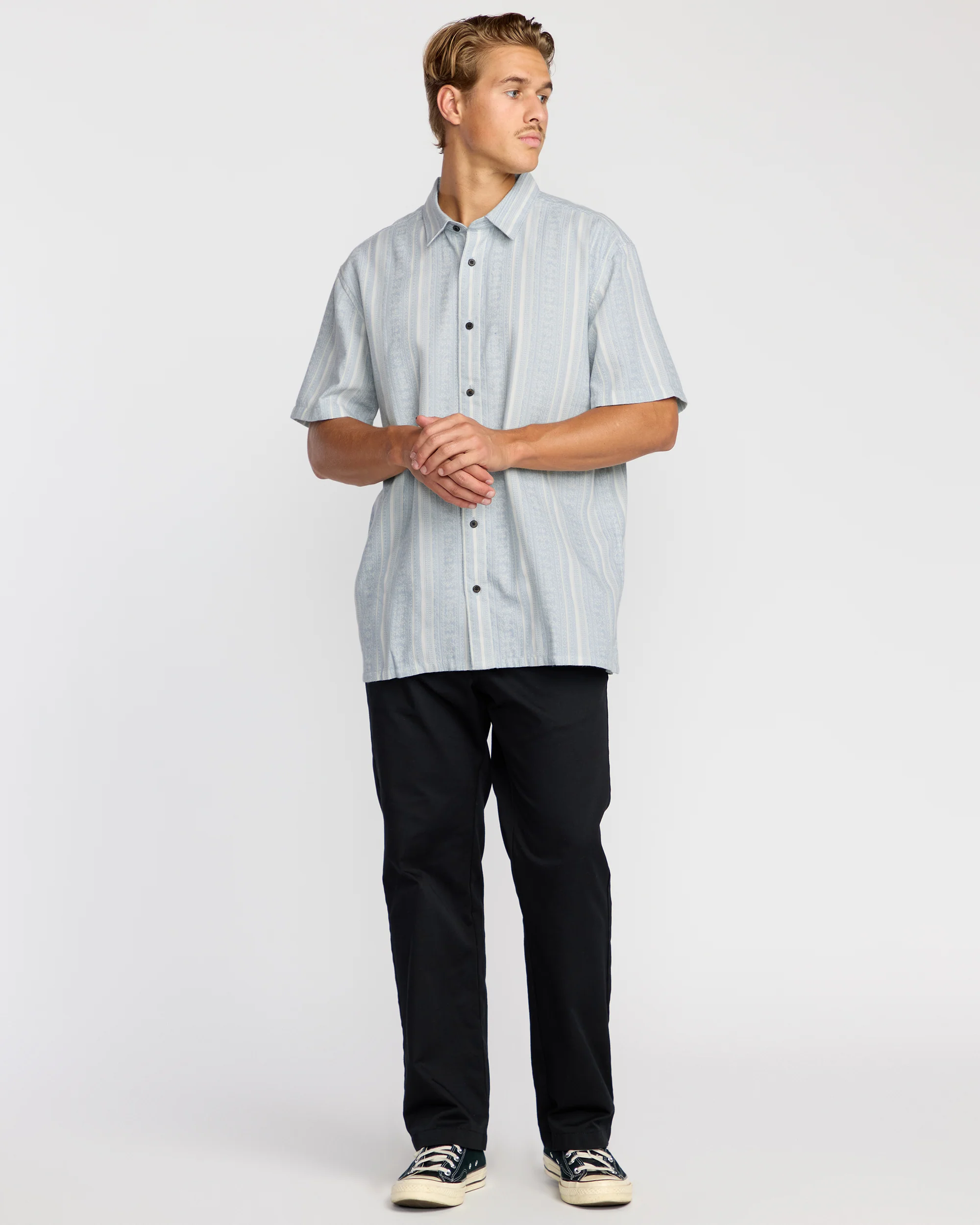 Sunshines Garage Short Sleeve Shirt - Stone Blue - Image 3