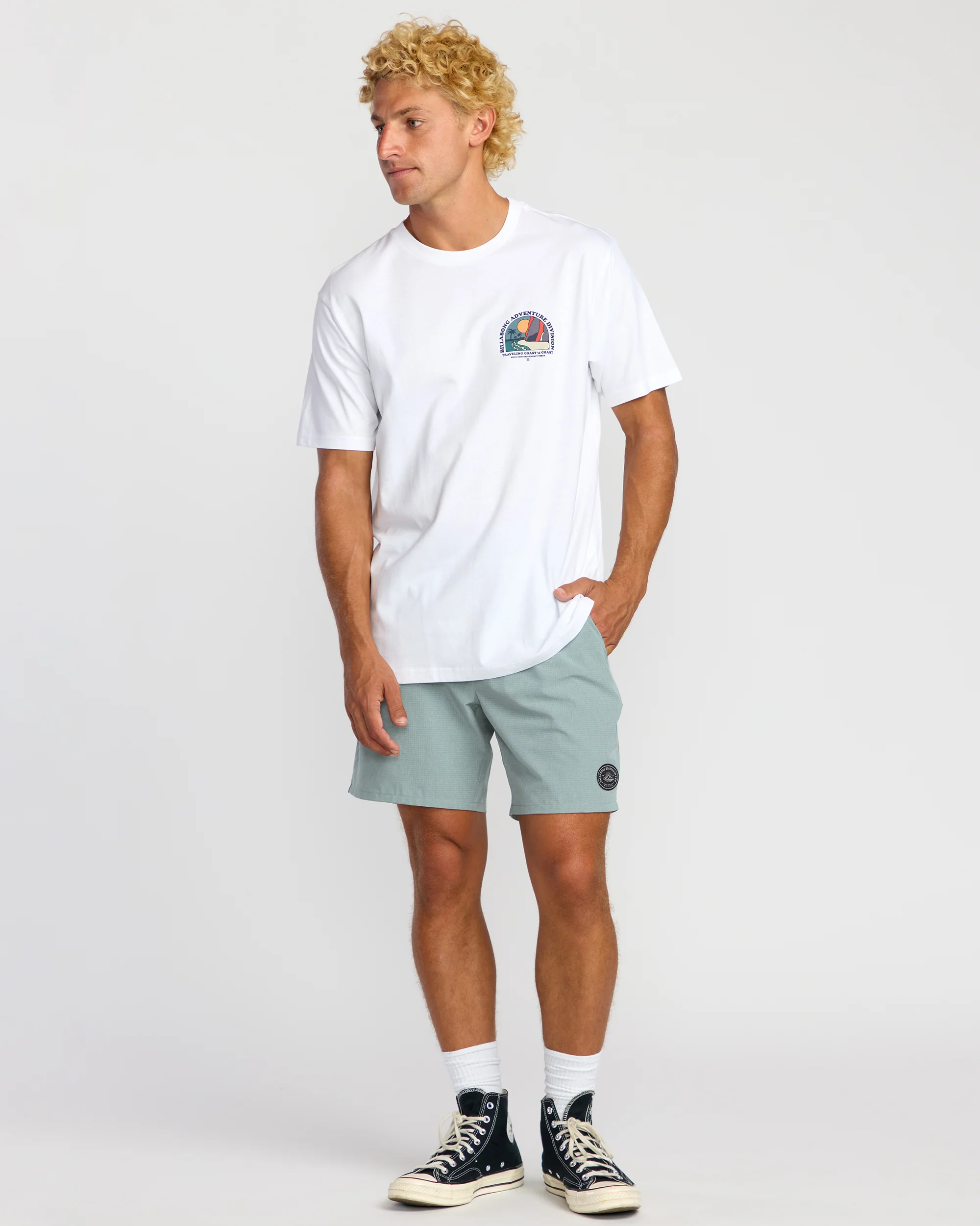 Surftrek Perforated Elastic 17" Hybrid Shorts - Sea Blue - Image 4