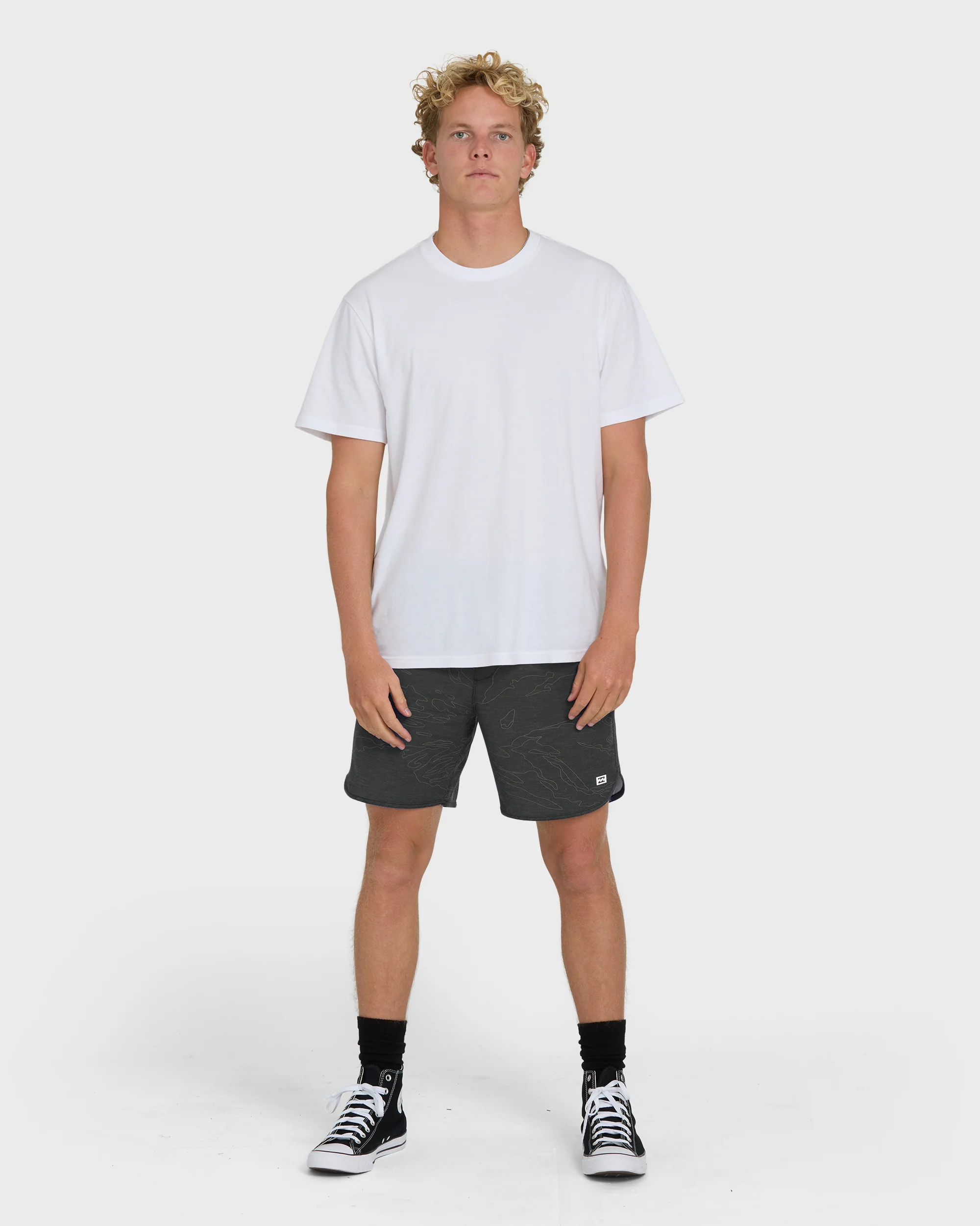 Surftrek Transit Elastic 17" Hybrid Shorts - Black Camo - Image 4