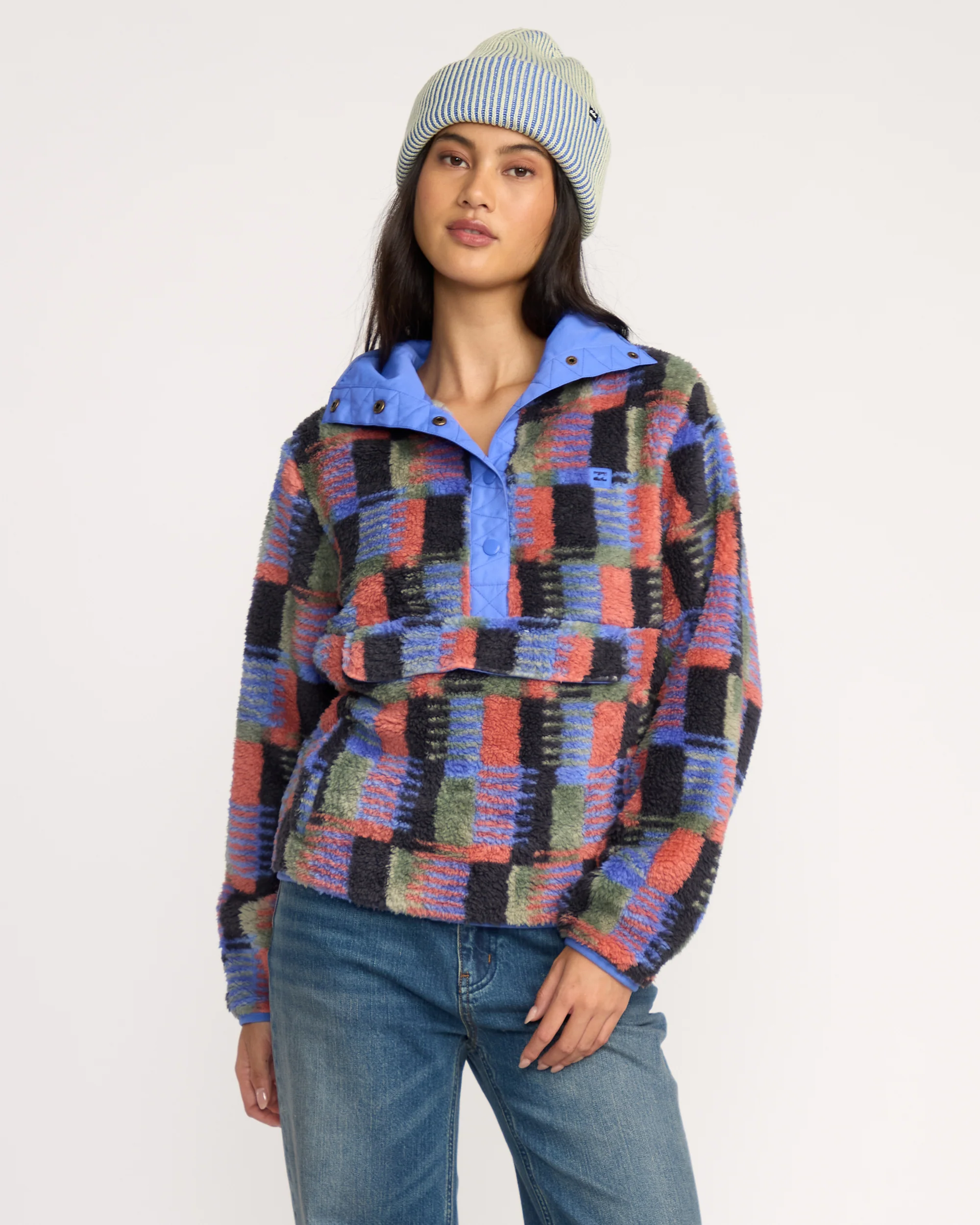A/Div Switchback Pullover Half Snap Sherpa Fleece - Multi - Image 2
