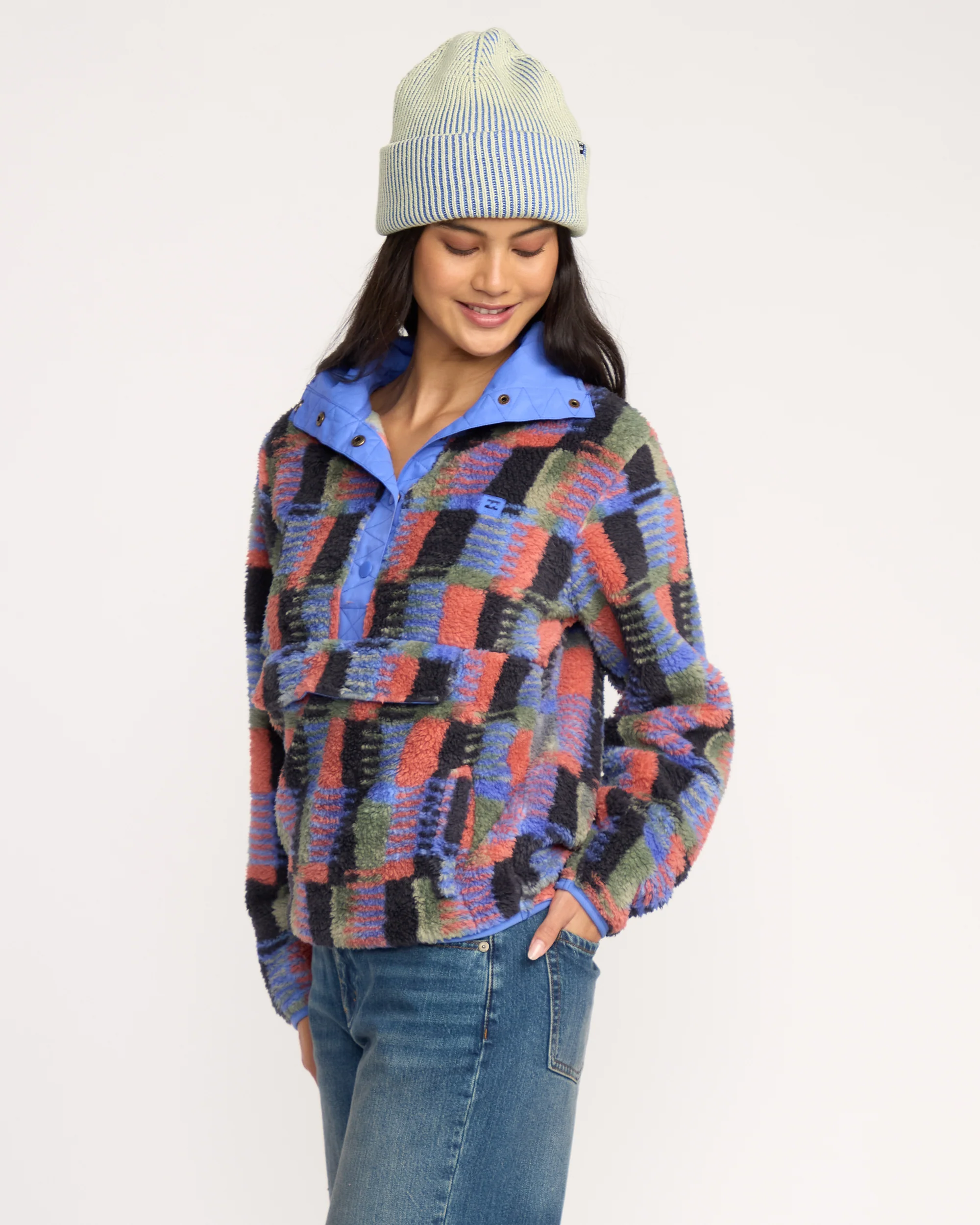 A/Div Switchback Pullover Half Snap Sherpa Fleece - Multi - Image 4